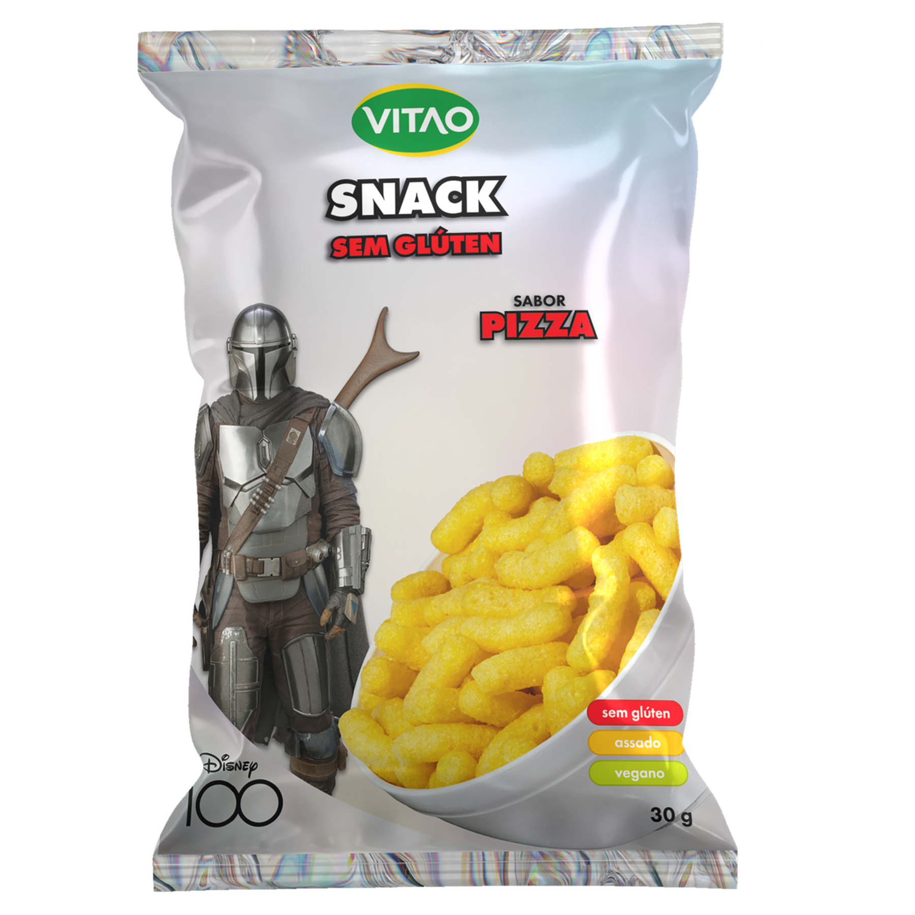 Snack Pizza Vitao Pacote 30g - Embalagem Edi&ccedil;&atilde;o Especial Disney 100 Star Wars