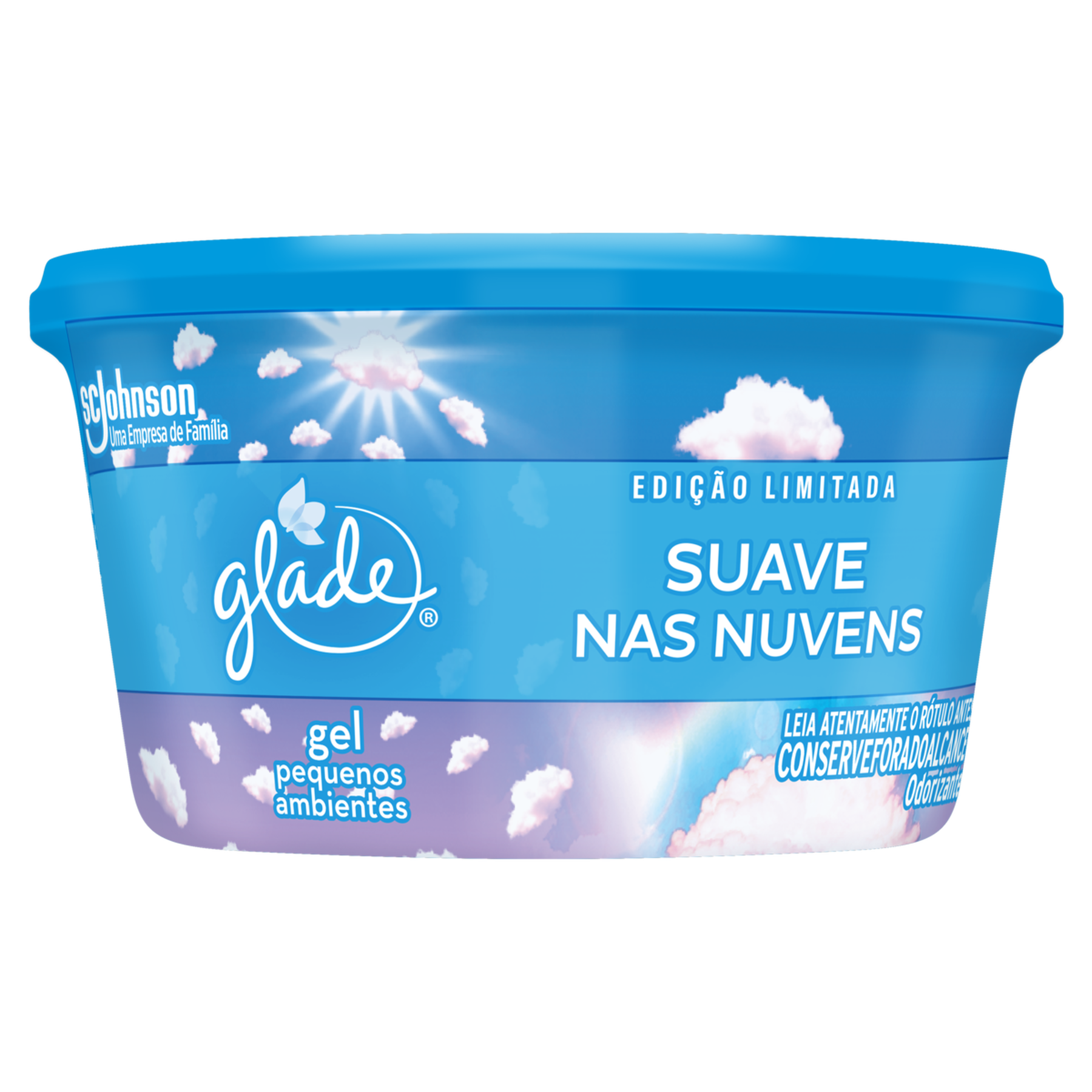 Odorizador de Ambiente Gel Suave nas Nuvens Glade Pote 70g