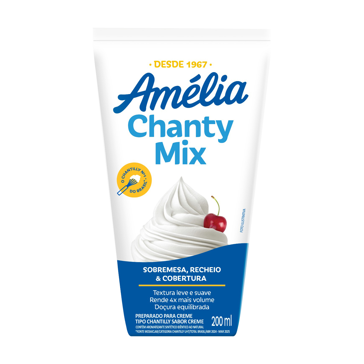 Chantilly Chanty Mix Am&eacute;lia Caixa 200ml