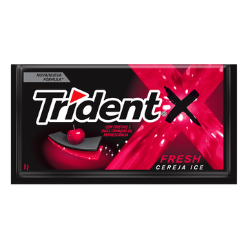 Chiclete Trident XSenses Cereja Sem Açúcar 8g - Embalagem com 5 unid.