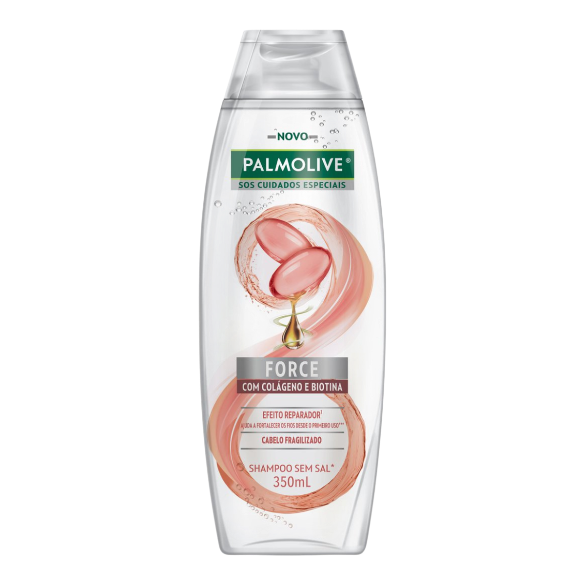 Shampoo Col&aacute;geno e Biotina Palmolive SOS Cuidados Especiais Force Frasco 350ml