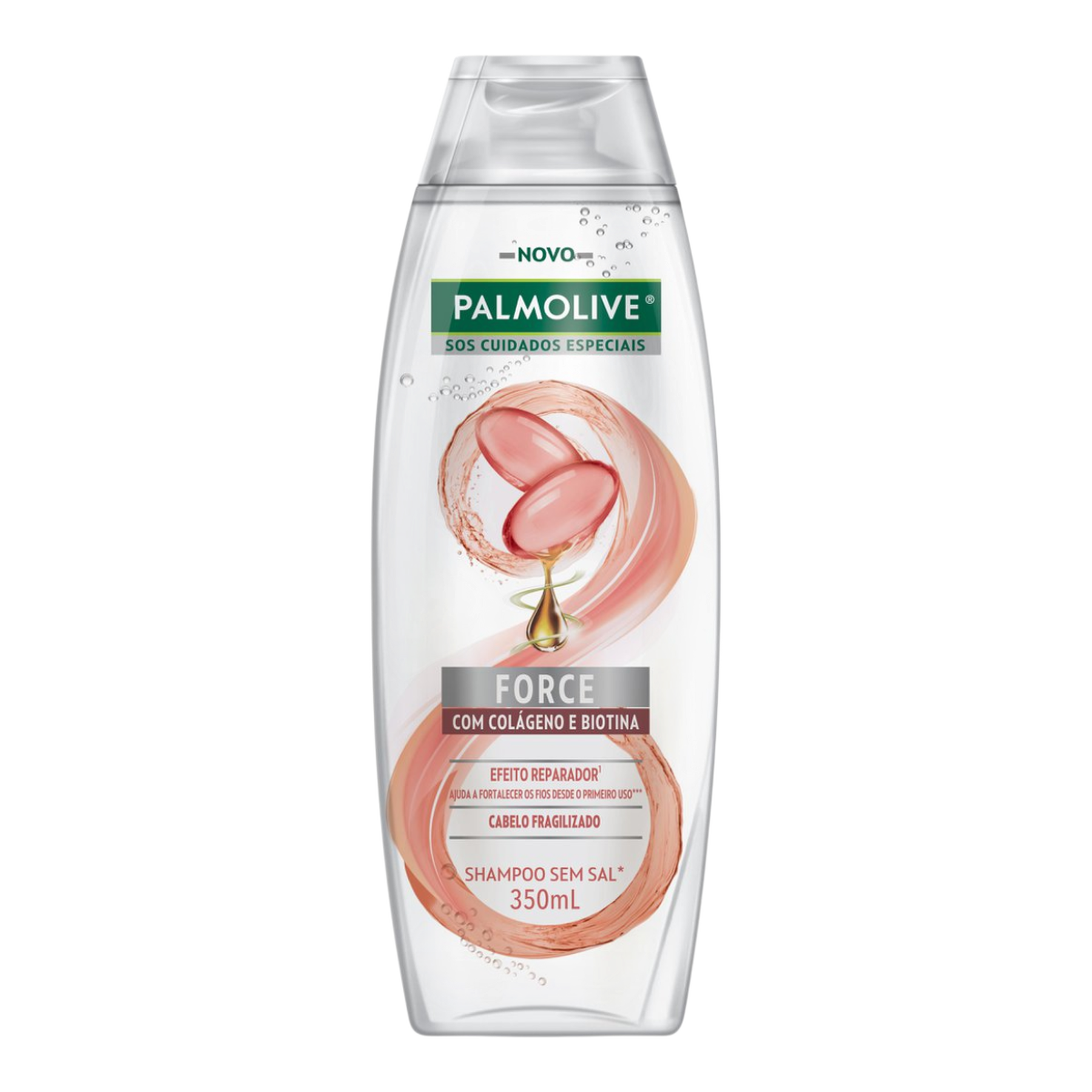 Shampoo Col&aacute;geno e Biotina Palmolive SOS Cuidados Especiais Force Frasco 350ml