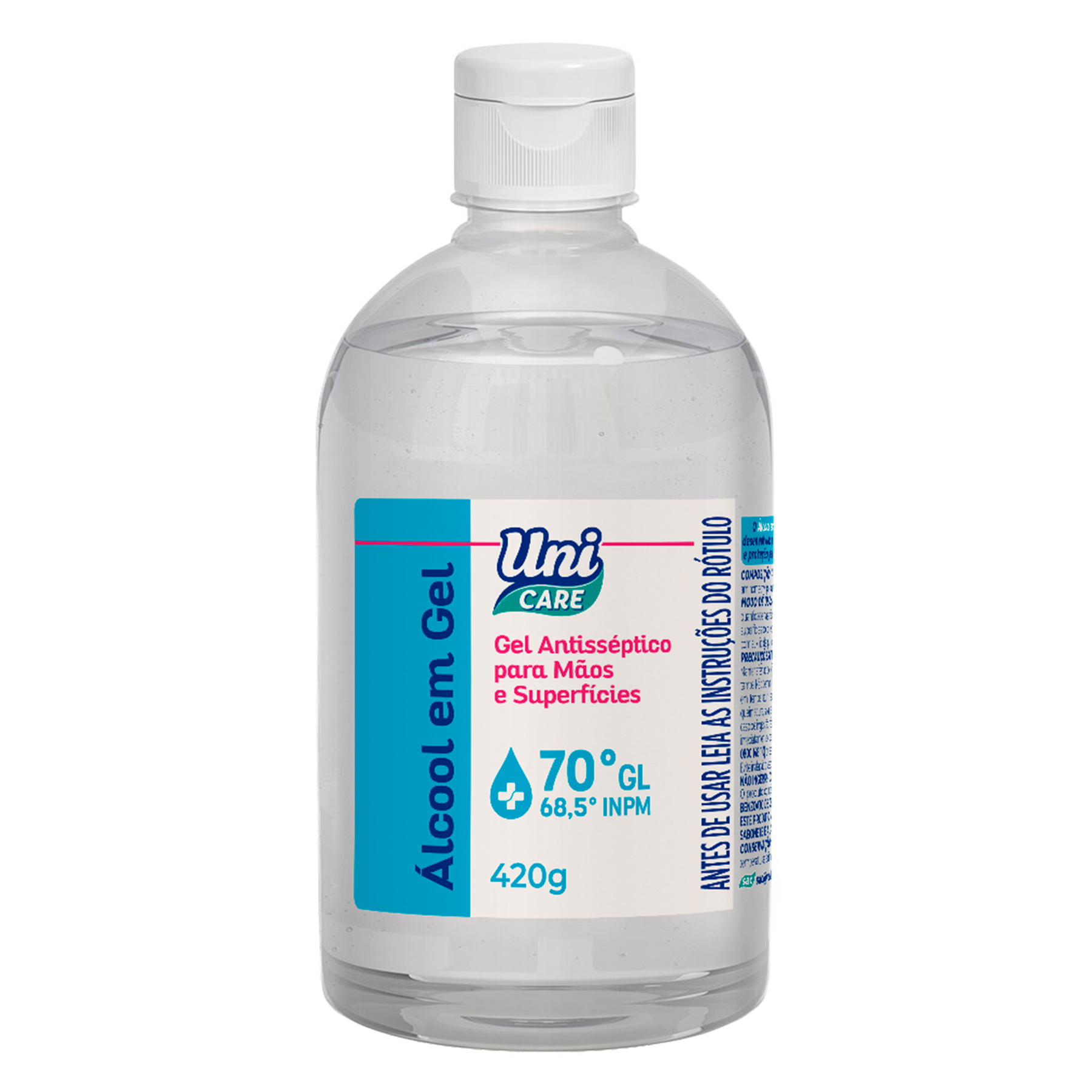 Álcool em Gel Antisséptico 70 Uni Care 420g