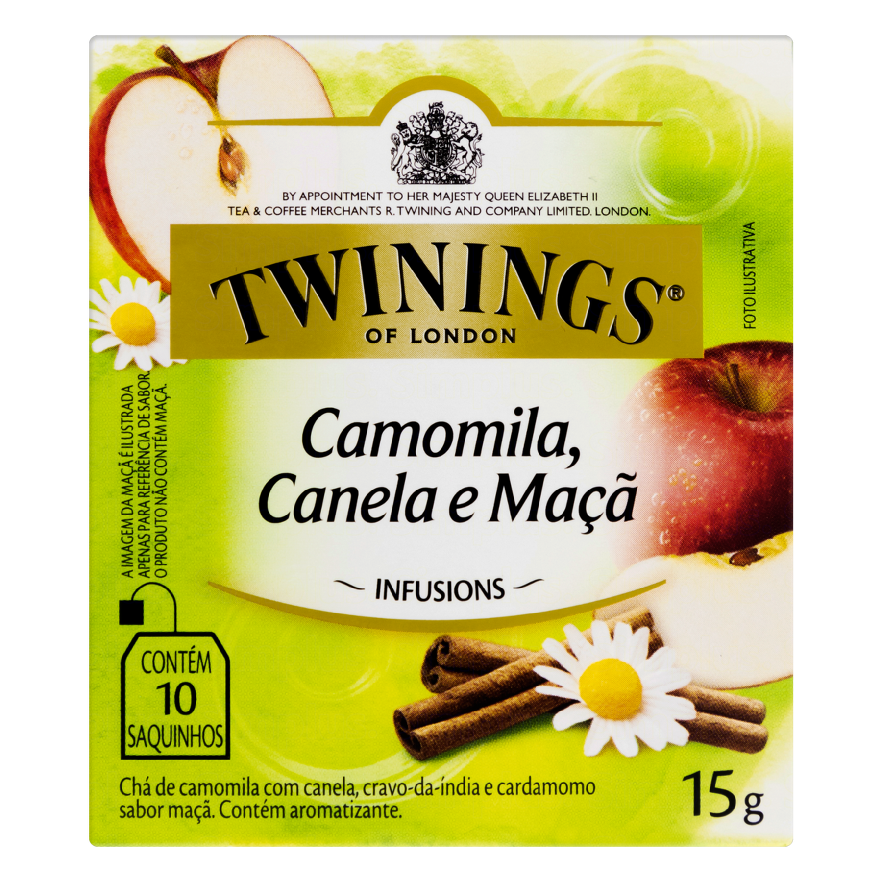 Ch&aacute; Twinings Camomila, Canela e Ma&ccedil;&atilde; 15g