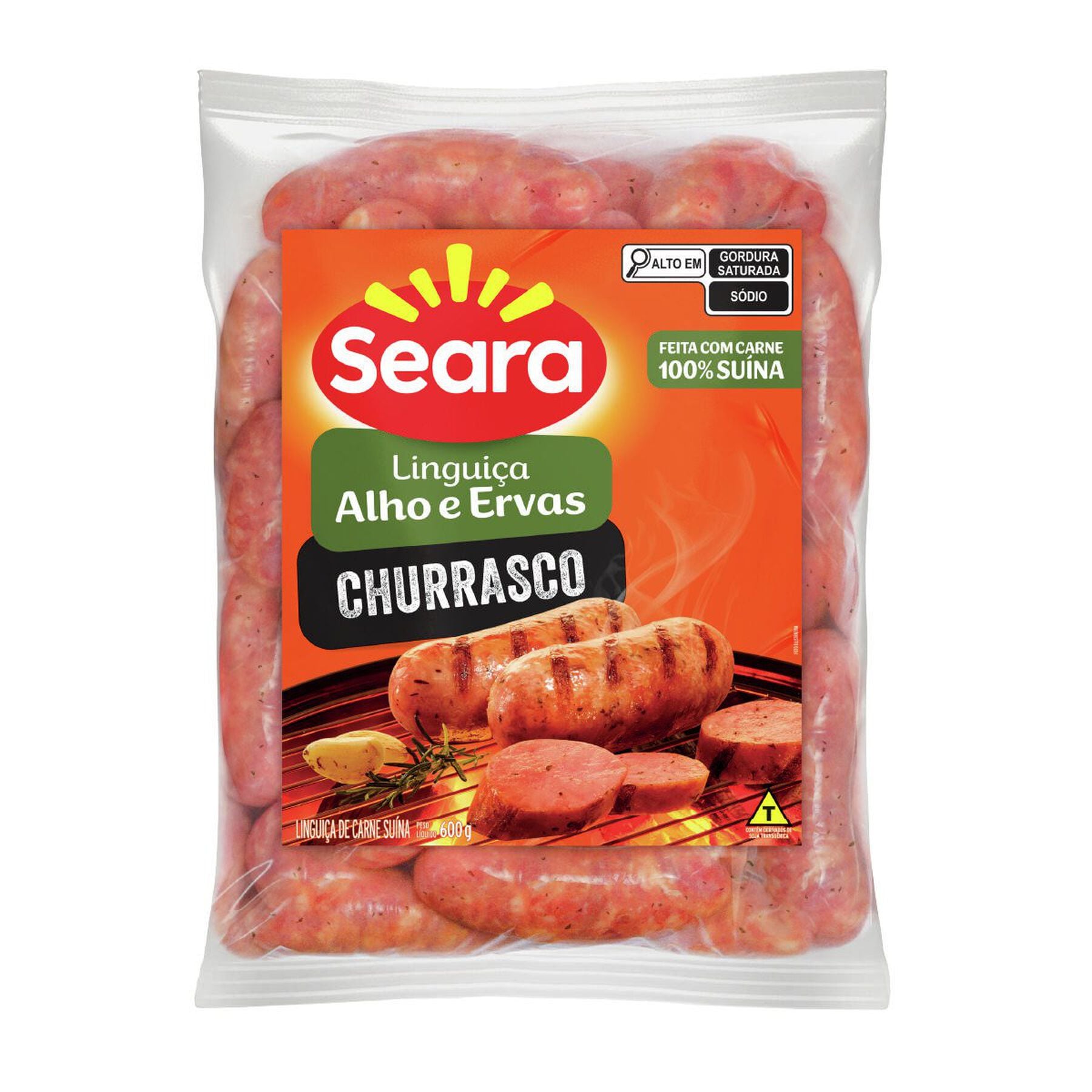 Lingui&ccedil;a Alho e Ervas Churrasco Seara 600g&nbsp;