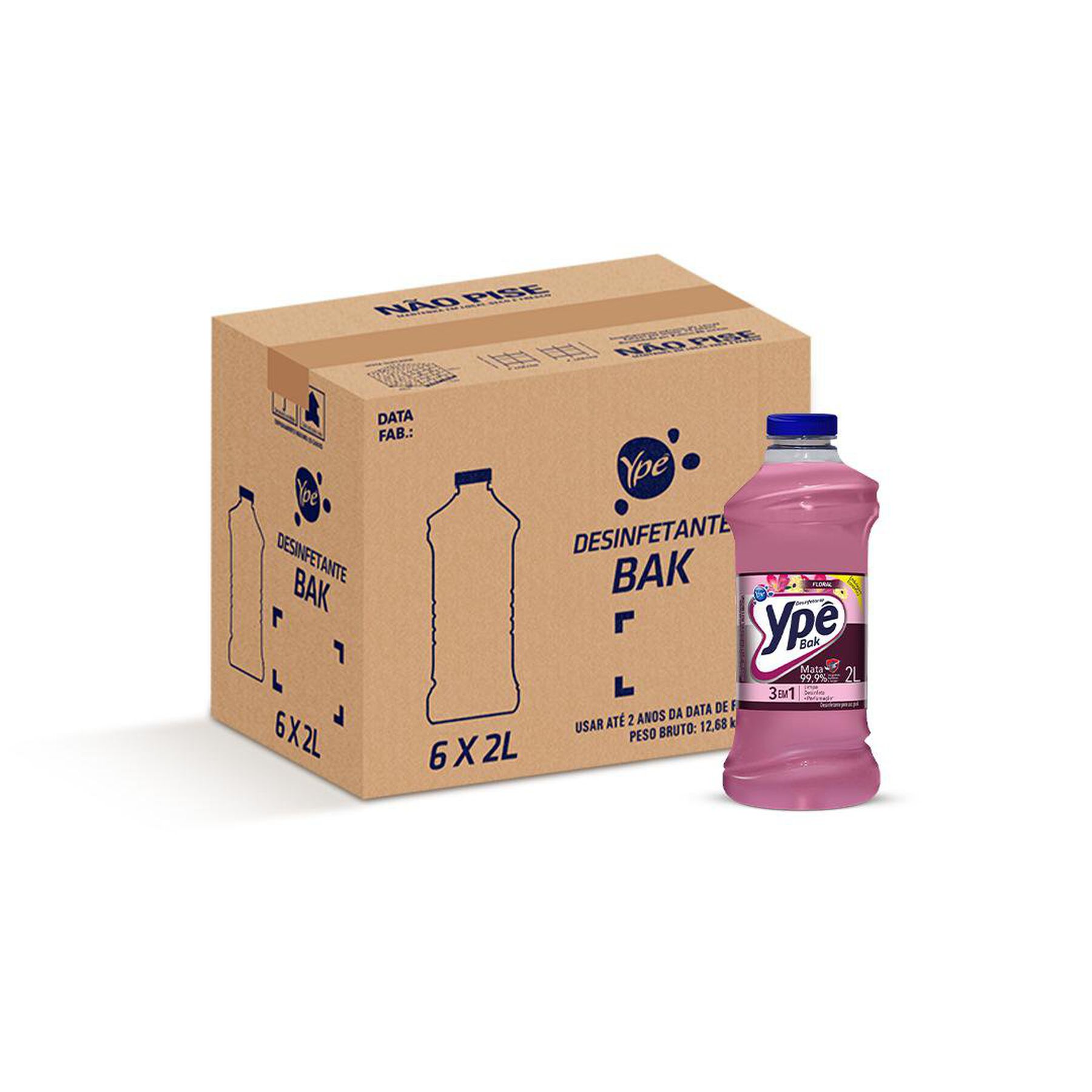 Desinfetante Uso Geral Floral Ypê Bak Frasco 2l