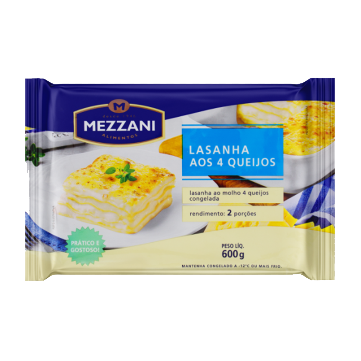 Lasanha aos 4 Queijos Mezzani 600g