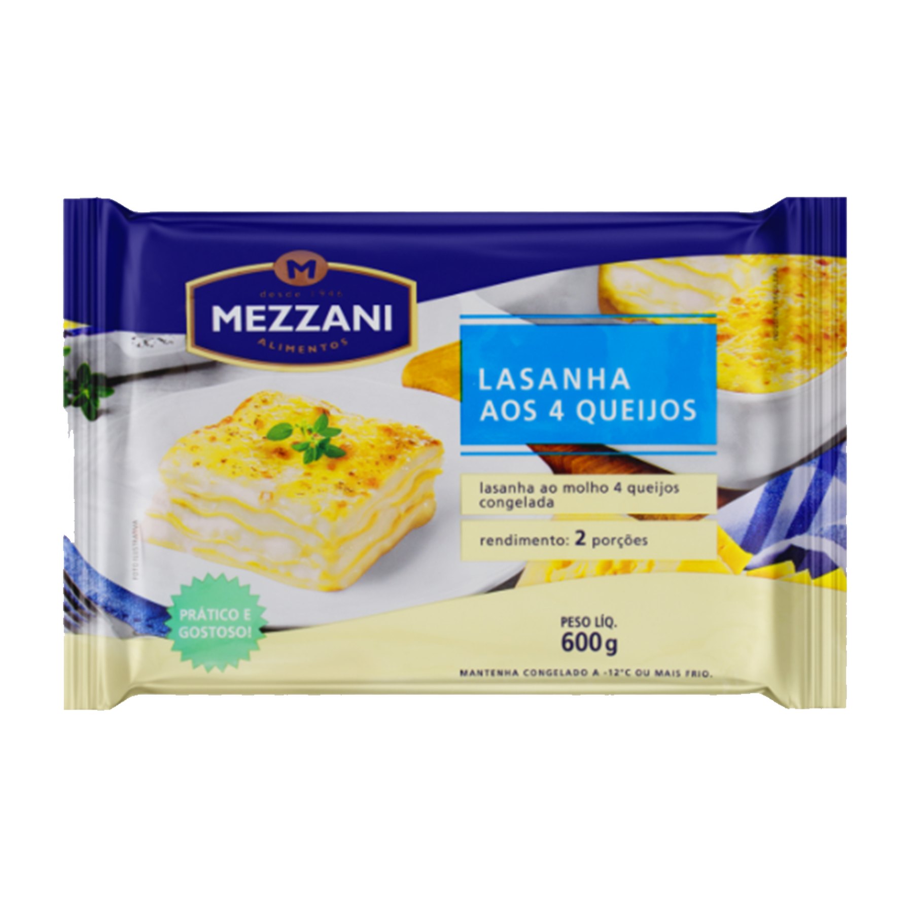 Lasanha aos 4 Queijos Mezzani 600g