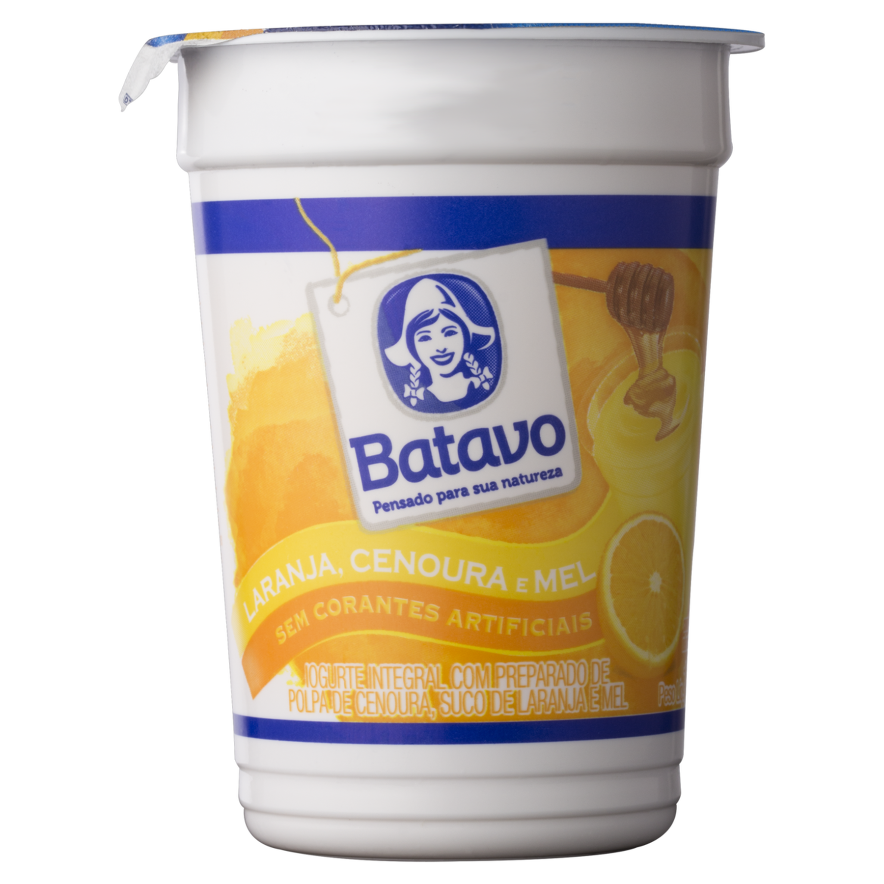 Iogurte Integral Laranja, Cenoura e Mel Batavo Copo 170g