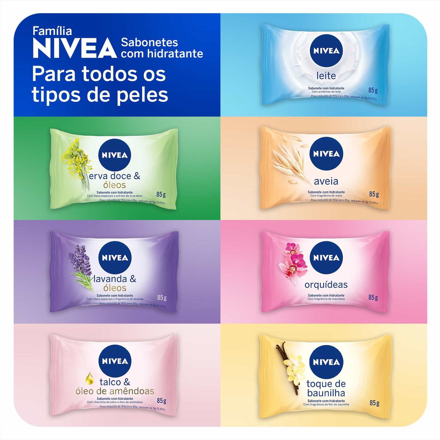 Sabonete em Barra Hidratante Lavanda & Óleos Nivea Pacote 85g