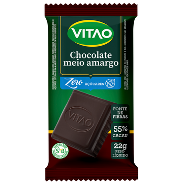 Chocolate Meio Amargo Zero Vitao 22g