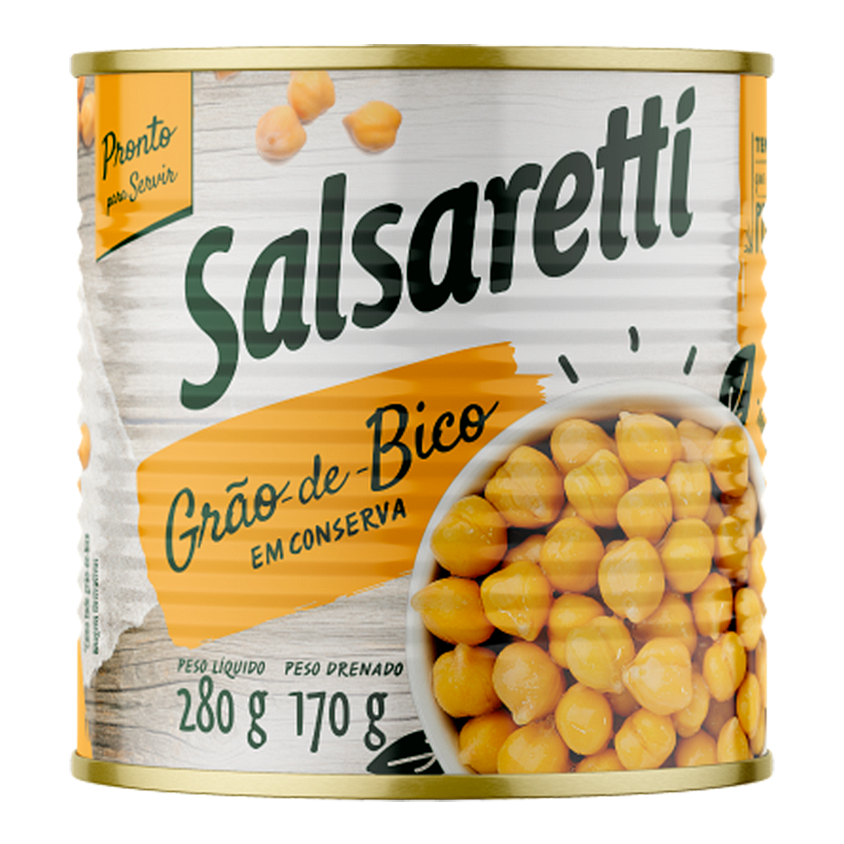 Gr&atilde;o de Bico em Conserva Salsaretti Lata 170g