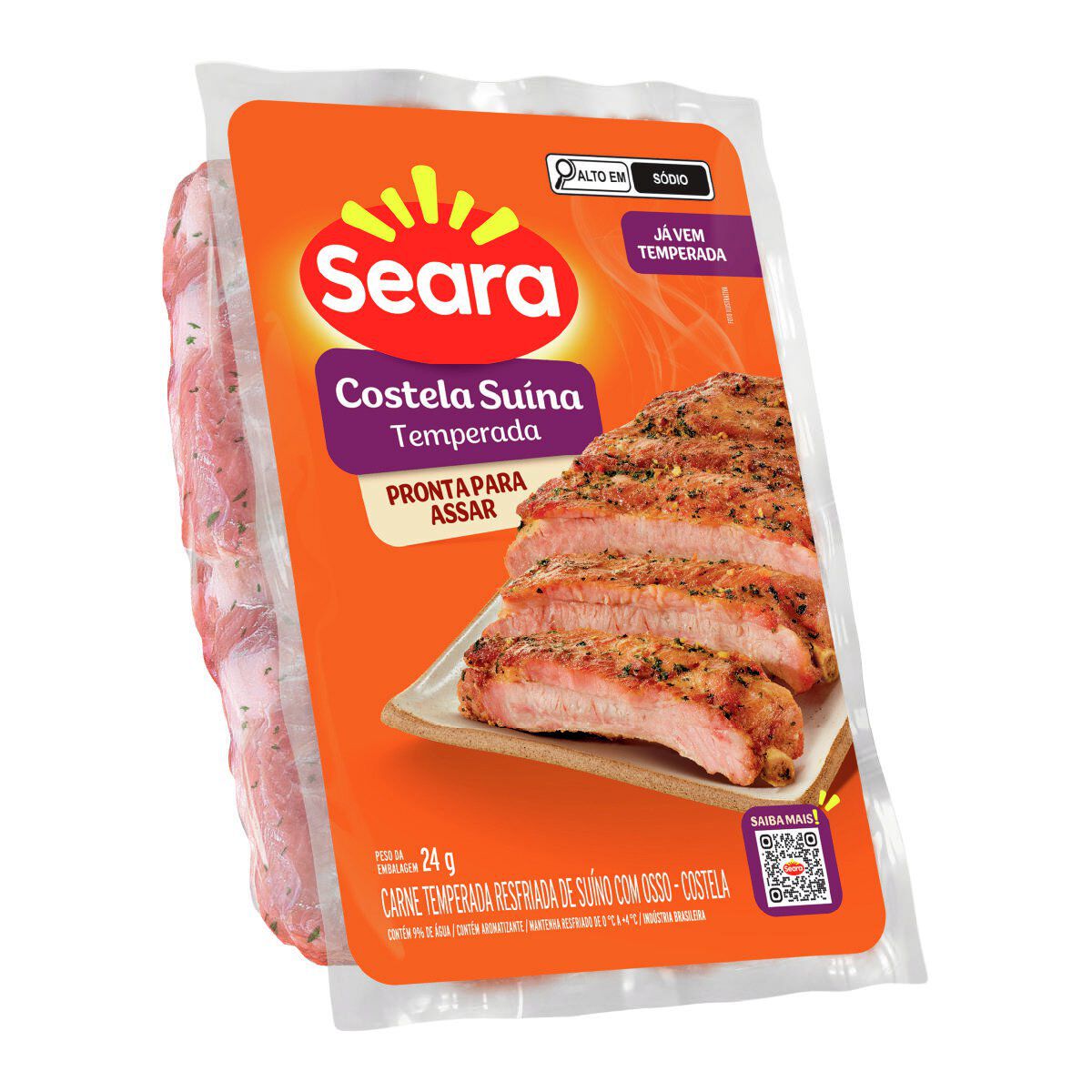 Costela Su&iacute;na Temperada Seara aprox. 800g