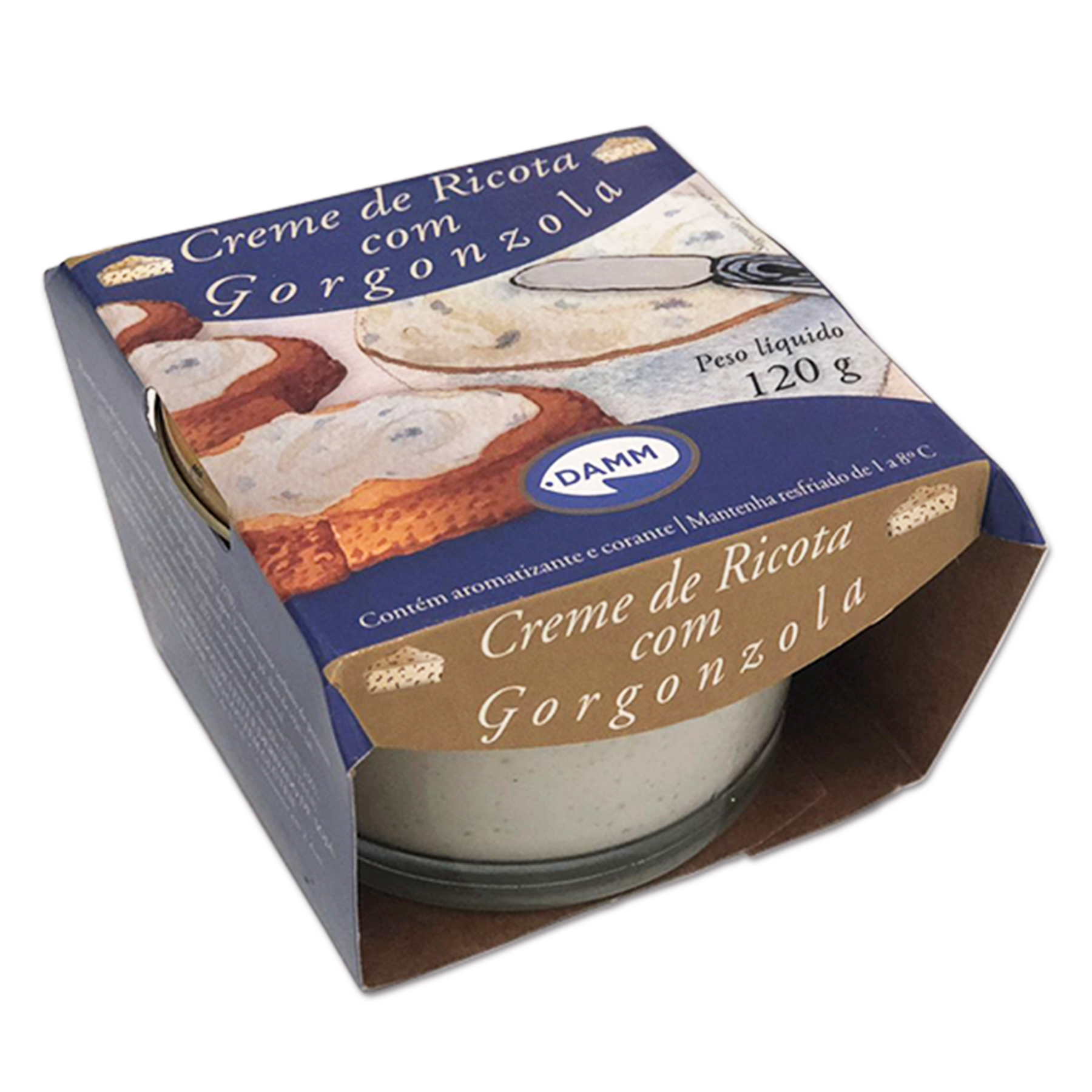 Creme de Ricota com Gorgonzola Damm Vidro 120g
