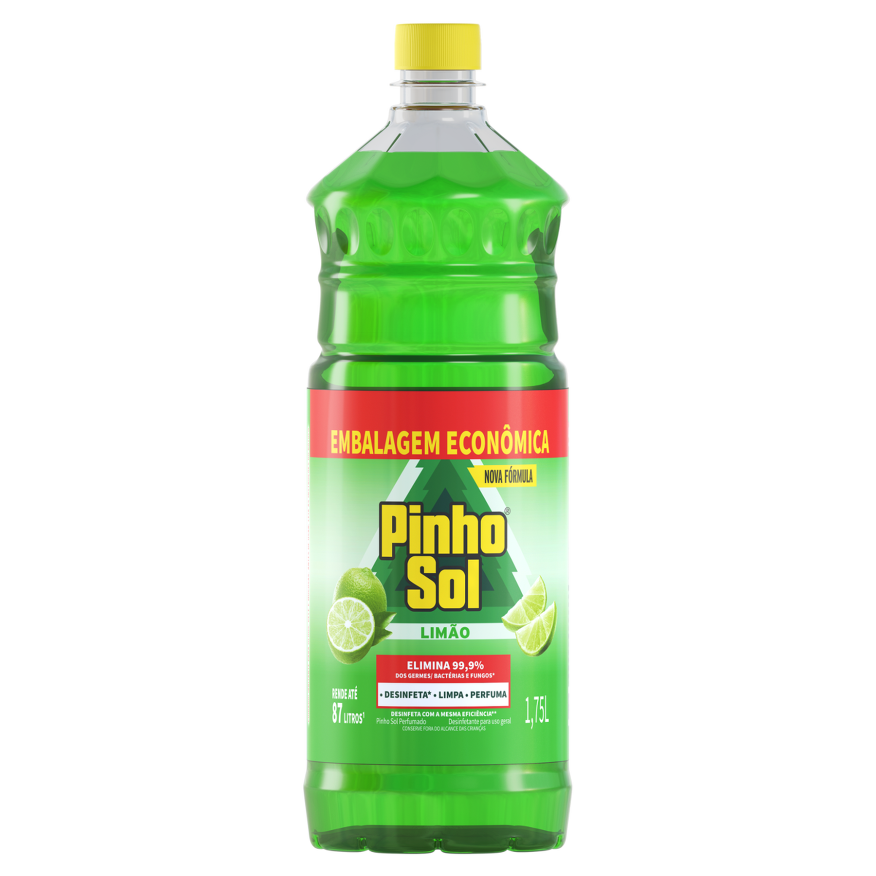 Desinfetante Uso Geral Limão Pinho Sol Frasco 1,75l - Embalagem Econômica
