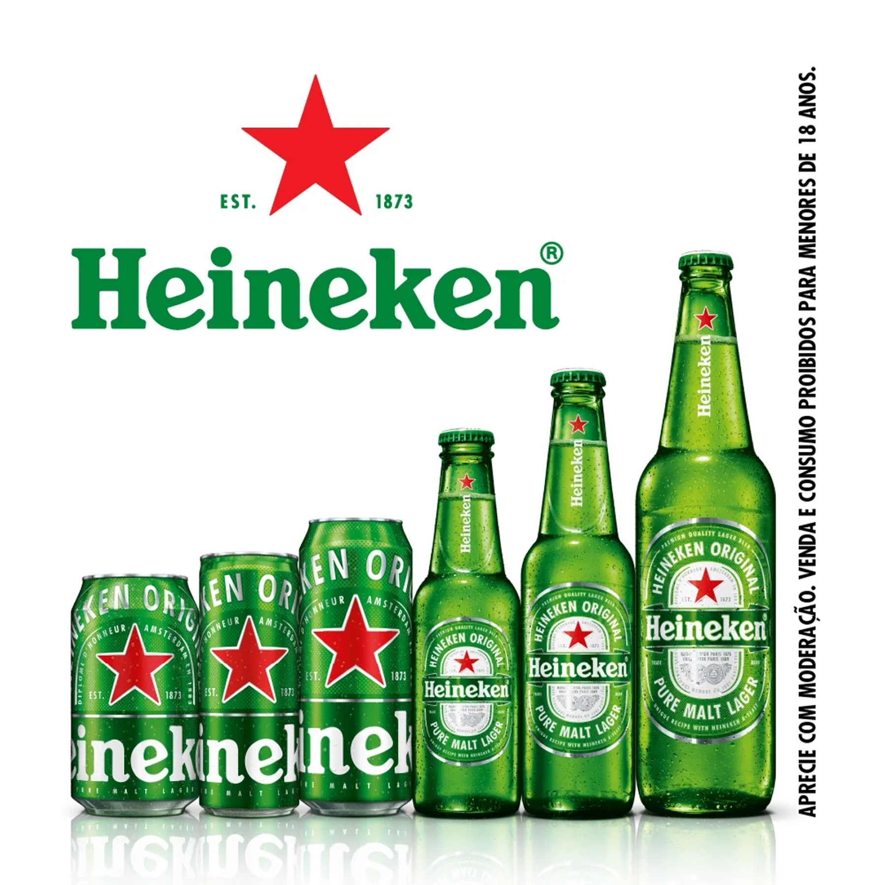 Cerveja Lager Puro Malte Heineken Lata 473ml