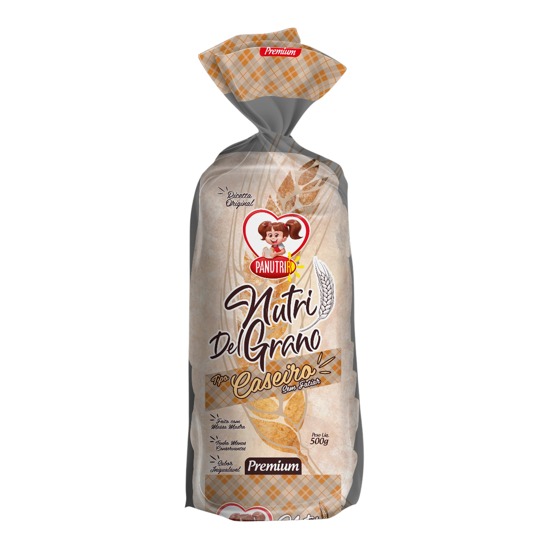 P&atilde;o Caseiro Nutri Del Grano Panutrir Pacote 500g