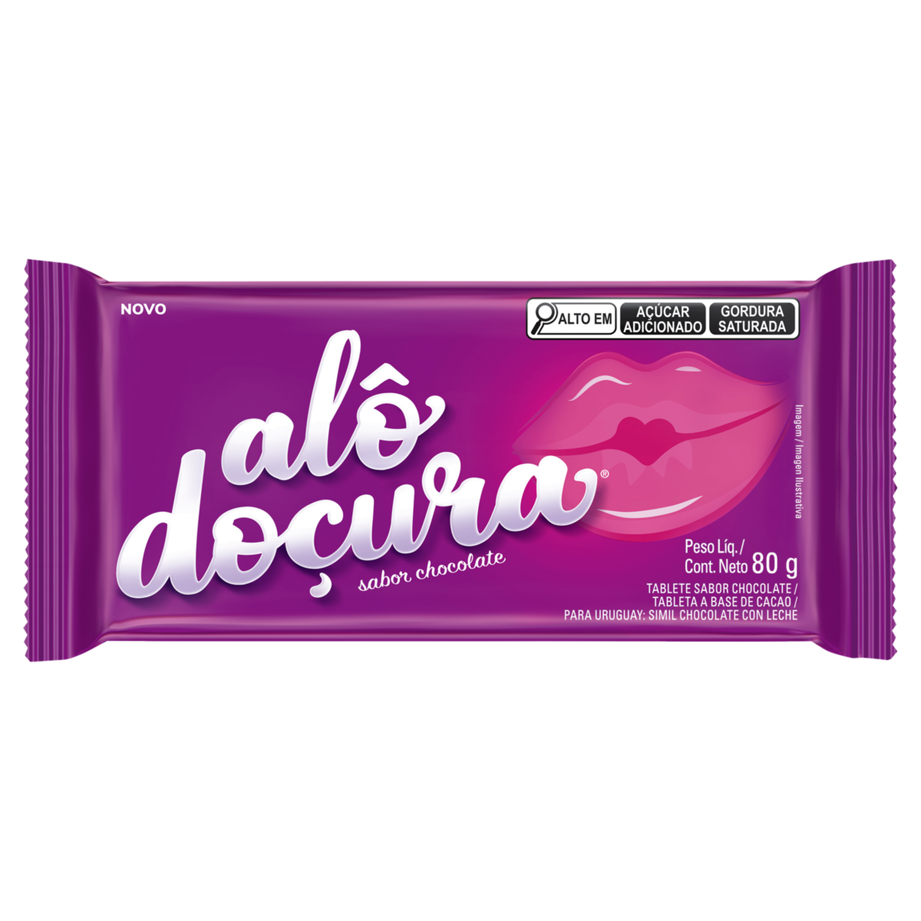 Barra de Chocolate Alô Doçura Garoto Pacote 80g