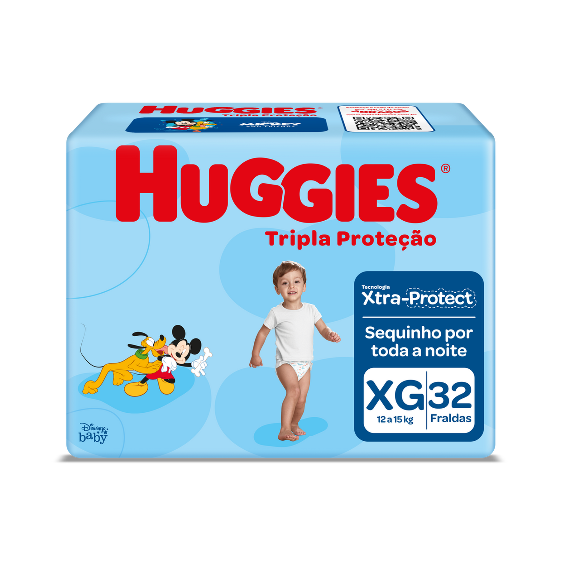 Fralda Descartável Infantil Huggies Tripla Proteção XG Pacote 32 Unidades