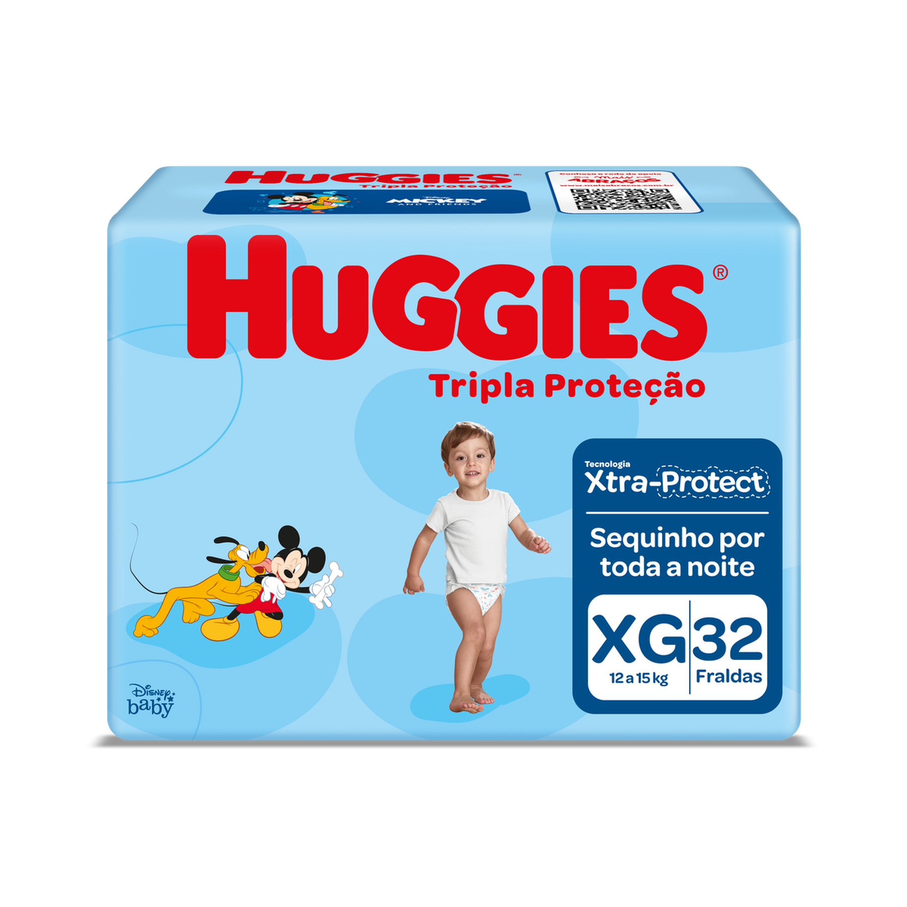 Fralda Descartável Infantil Huggies Tripla Proteção XG Pacote 32 Unidades