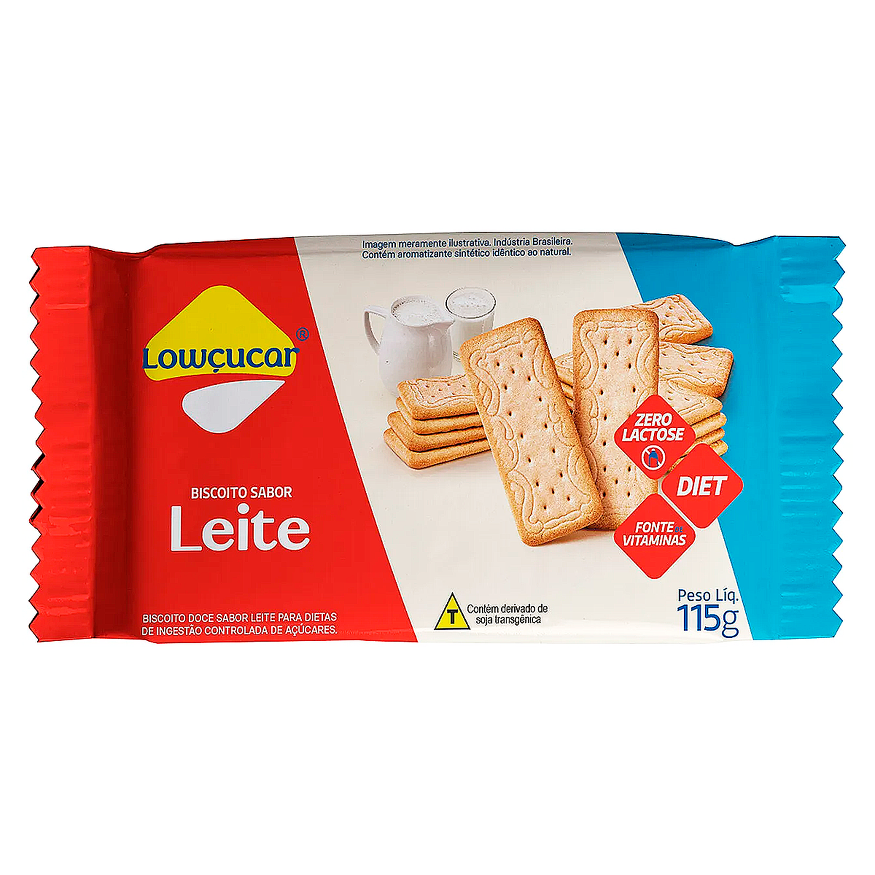 Biscoito Leite Zero Lactose e A&ccedil;&uacute;cares Low&ccedil;ucar 115g