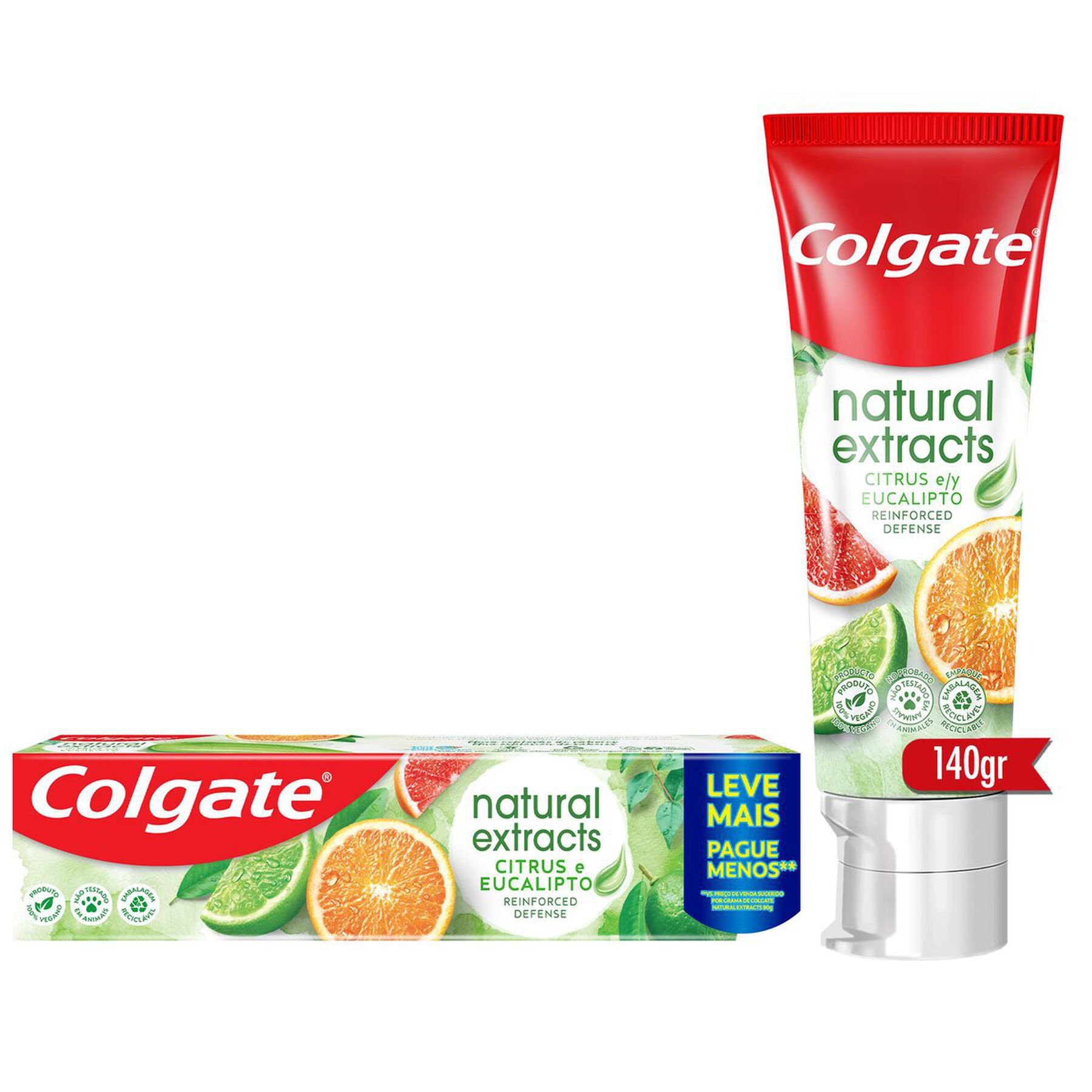 Gel Dental Citrus e Eucalipto Natural Extracts Colgate Caixa 140g