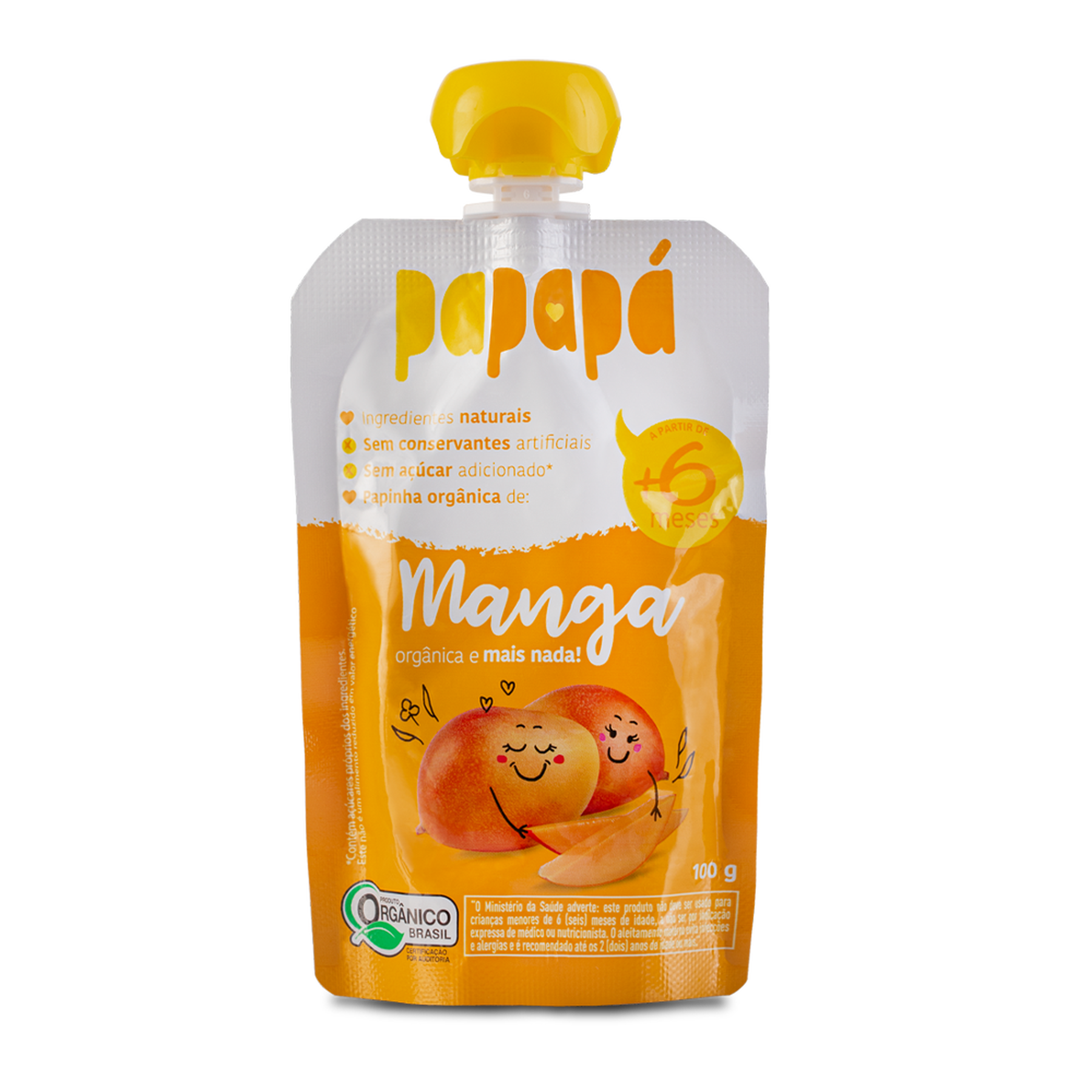 Papinha Orgânica Manga Papapá Squeeze 100g