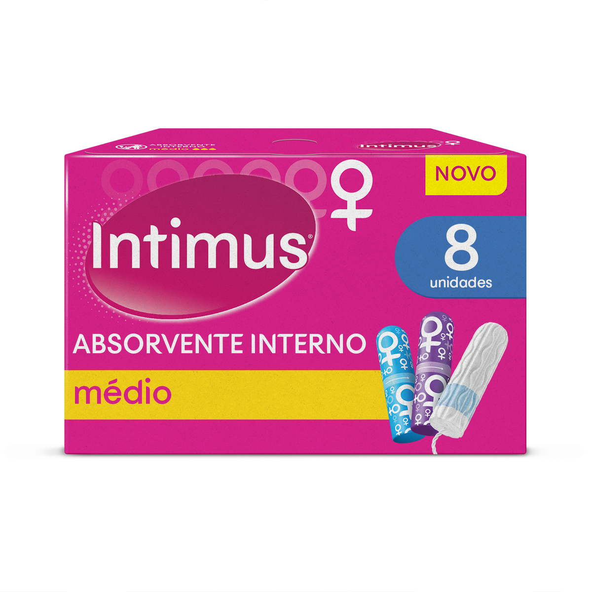Absorvente Interno M&eacute;dio Intimus Caixa 8 Unidades