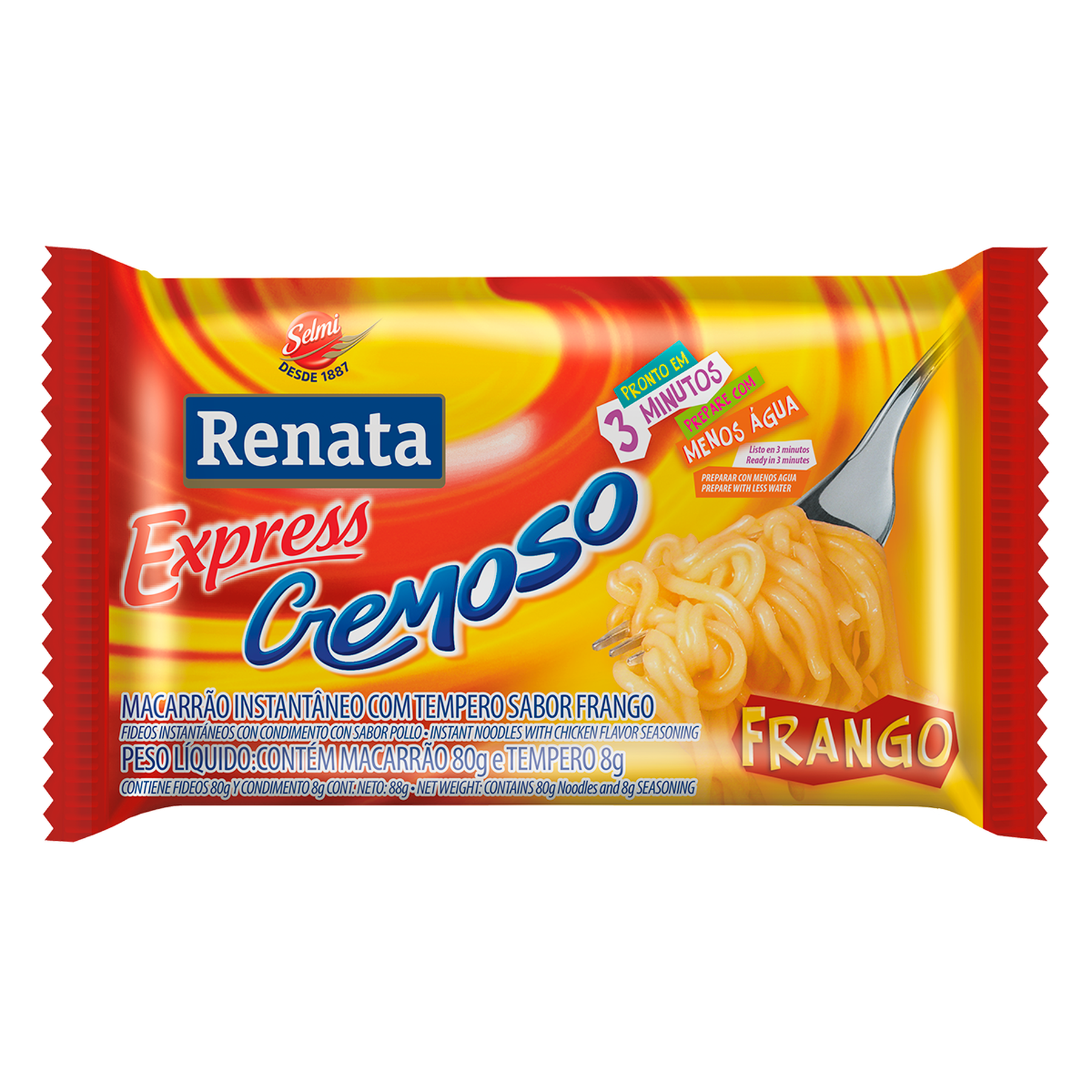 Macarr&atilde;o Instant&acirc;neo Cremoso Frango Renata Express 88g&nbsp;