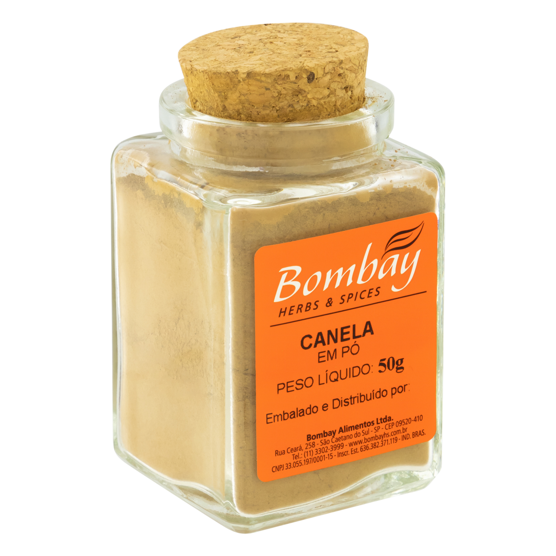 Canela em P&oacute; Bombay Vidro 50g
