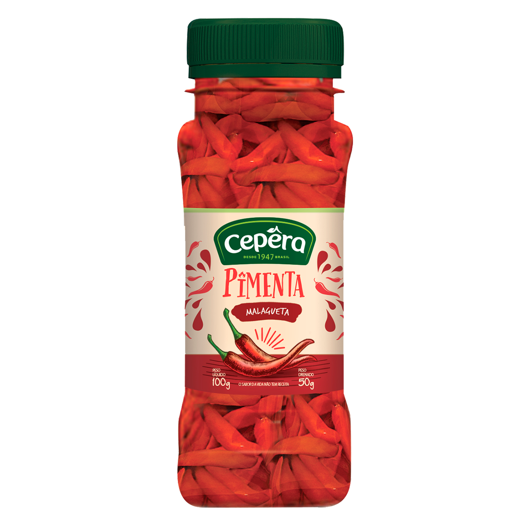 Pimenta-Malagueta em Conserva Cepêra Frasco 50g