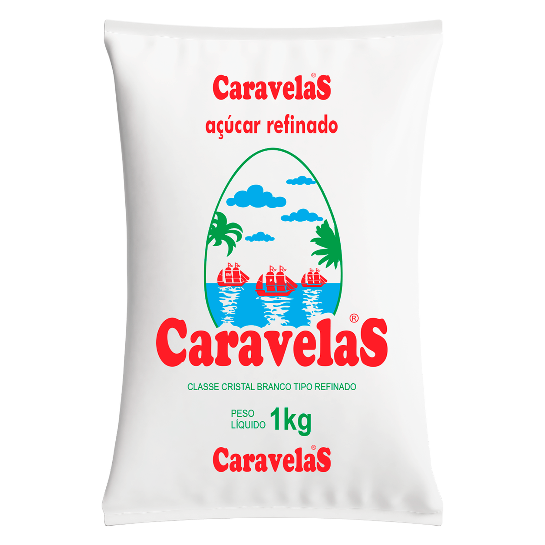 Açúcar Refinado Caravelas Pacote 1kg