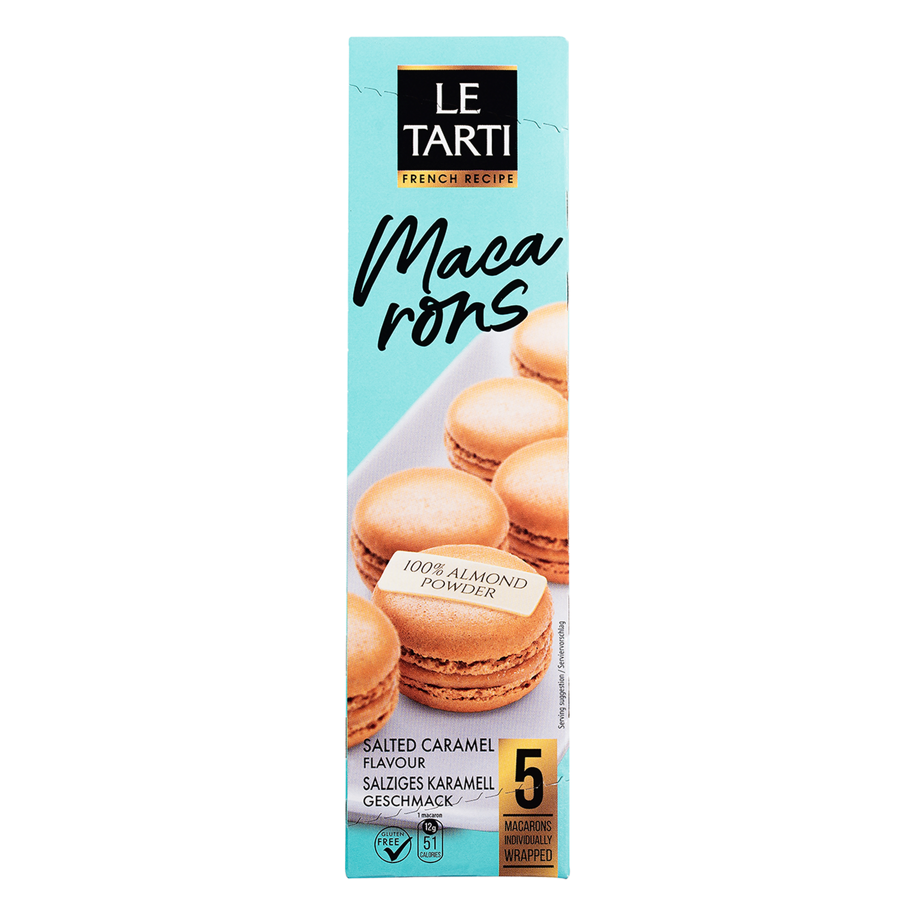 Macarons Caramelo Salgado Le Tarti Caixa 60g C/5 Unidades