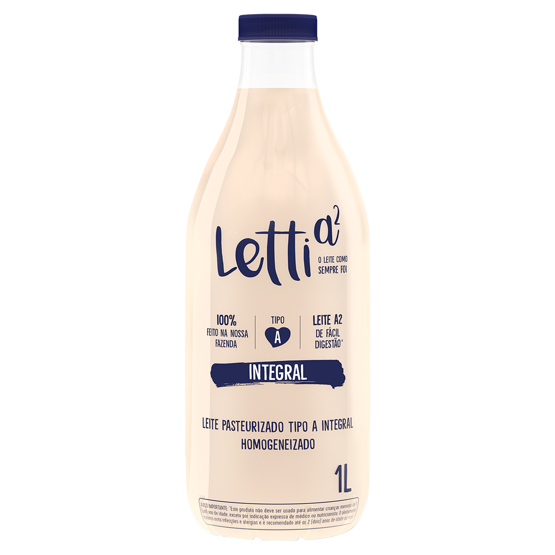 Leite Pasteurizado Homogeneizado Tipo A Integral Letti a&sup2; Garrafa 1l