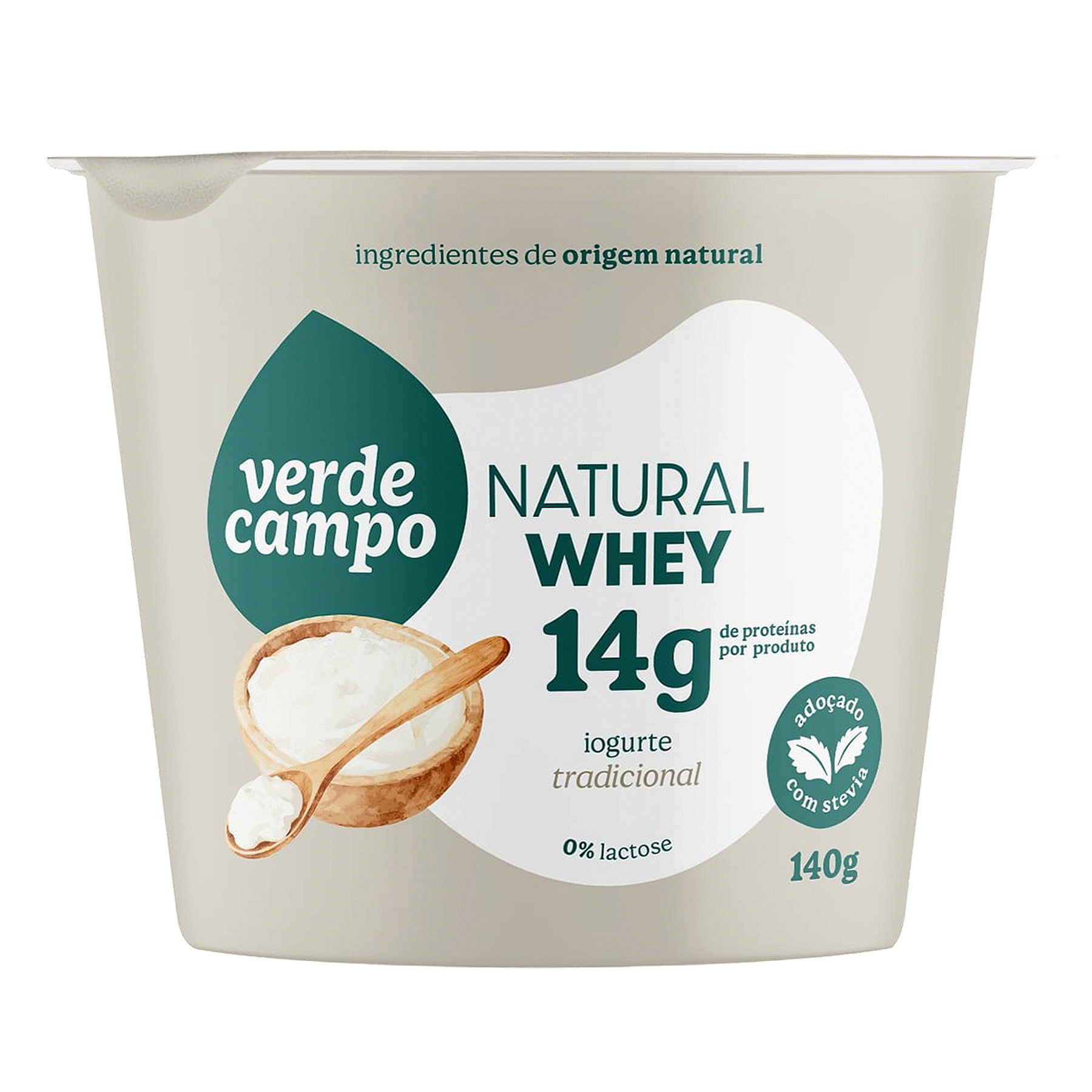 Iogurte Tradicional Natural Whey Verde Campo Pote 140g