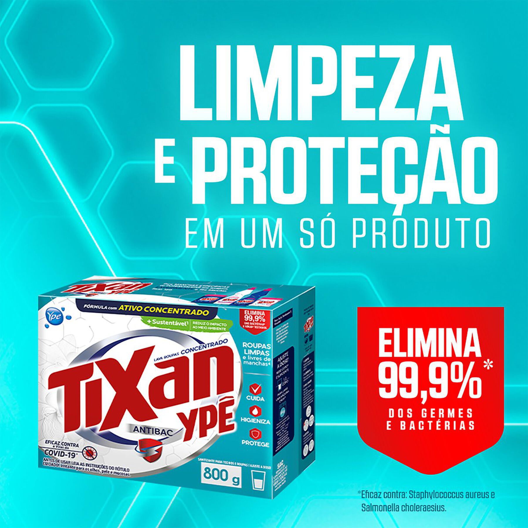Sabão Concentrado em Pó Antibac Tixan Ypê Caixa 800g