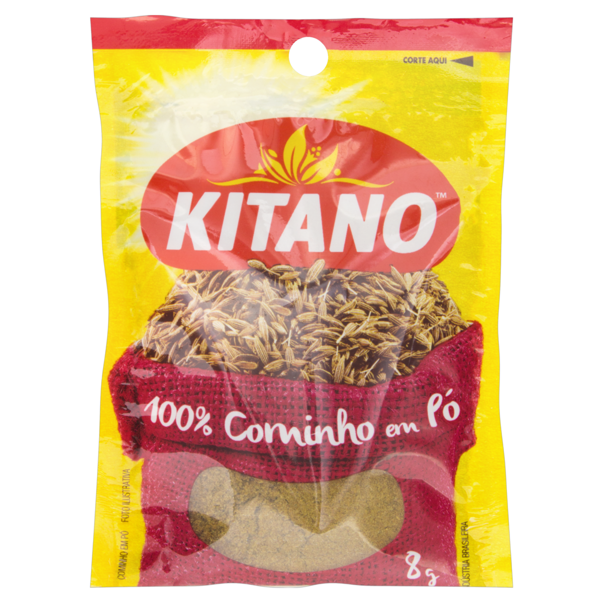 Cominho em P&oacute; Kitano Pacote 8g
