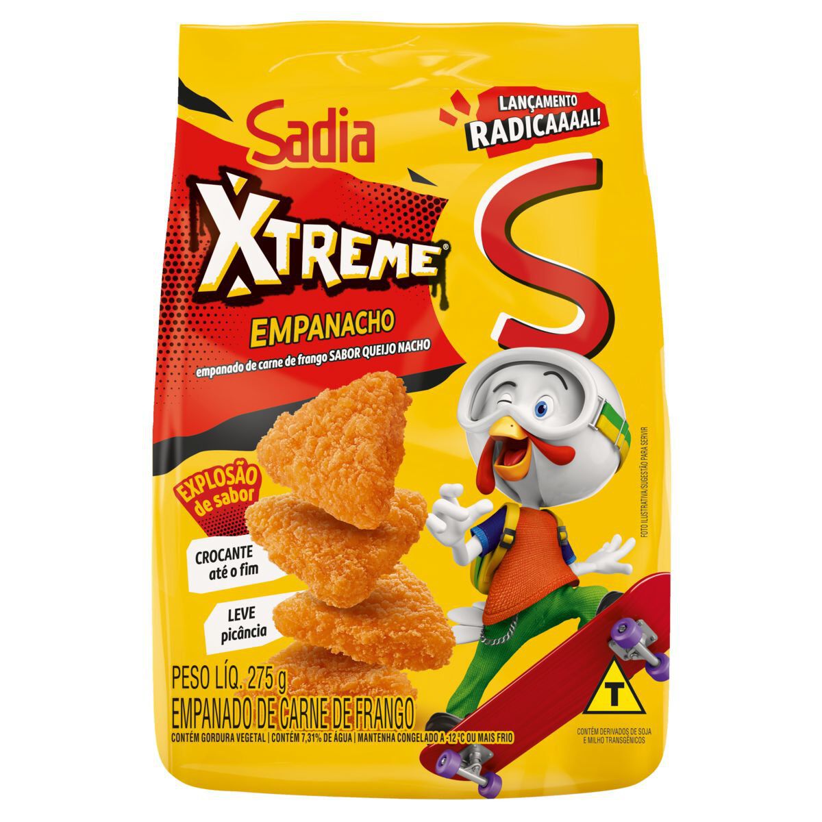 Empanado de Frango Queijo Nacho Empanacho Xtreme Sadia Pacote 275g