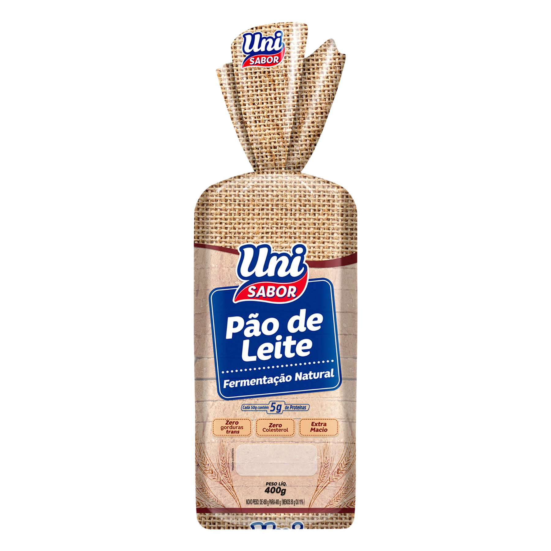 Pão de Forma de Leite Uni Sabor 400g