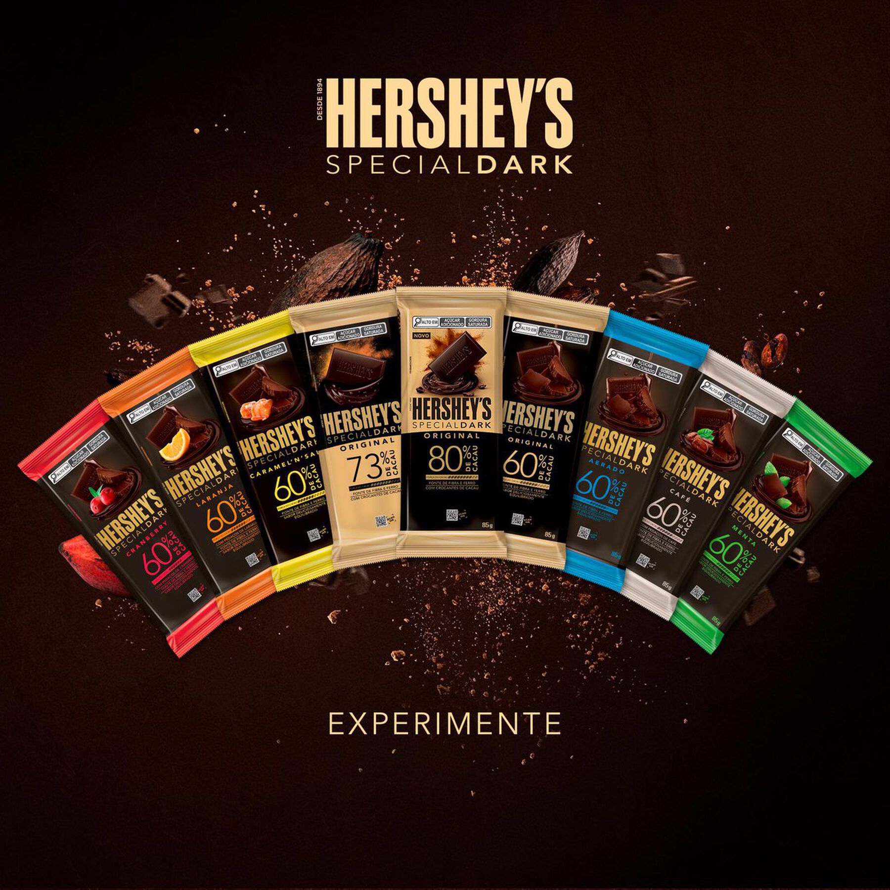 Chocolate Amargo Aerado 60% Cacau Hersheys Special Dark Pacote 85g