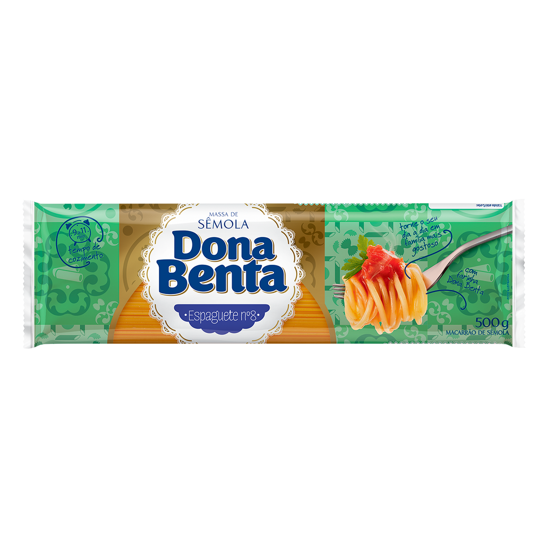 Macarr&atilde;o de S&ecirc;mola Espaguete N&deg;8 Dona Benta 500g