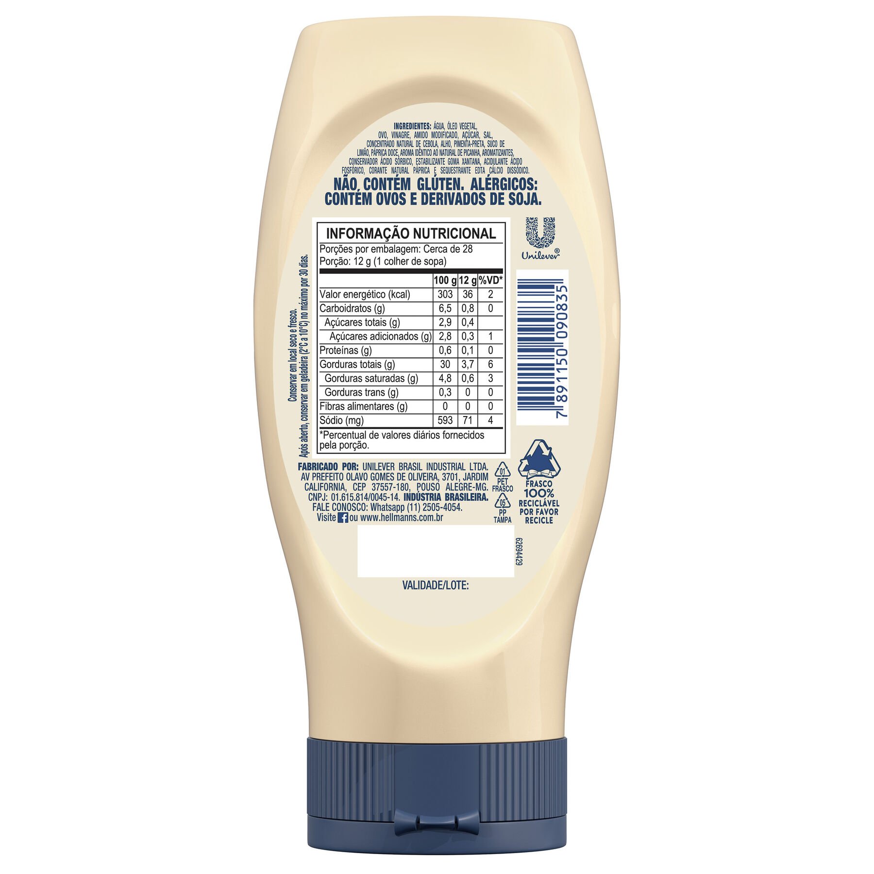 Maionese Churrasco Hellmann's Squeeze 335g