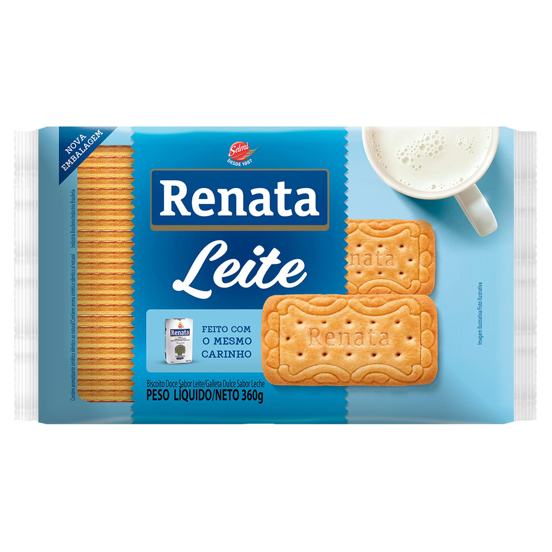 Biscoito Leite Renata Pacote 360g