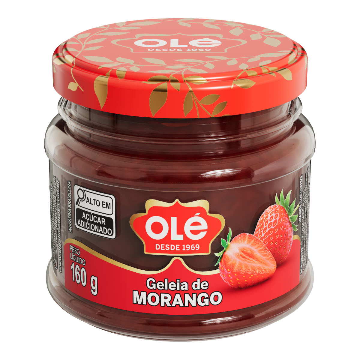 Geleia de Morango Ol&eacute; Vidro 160g