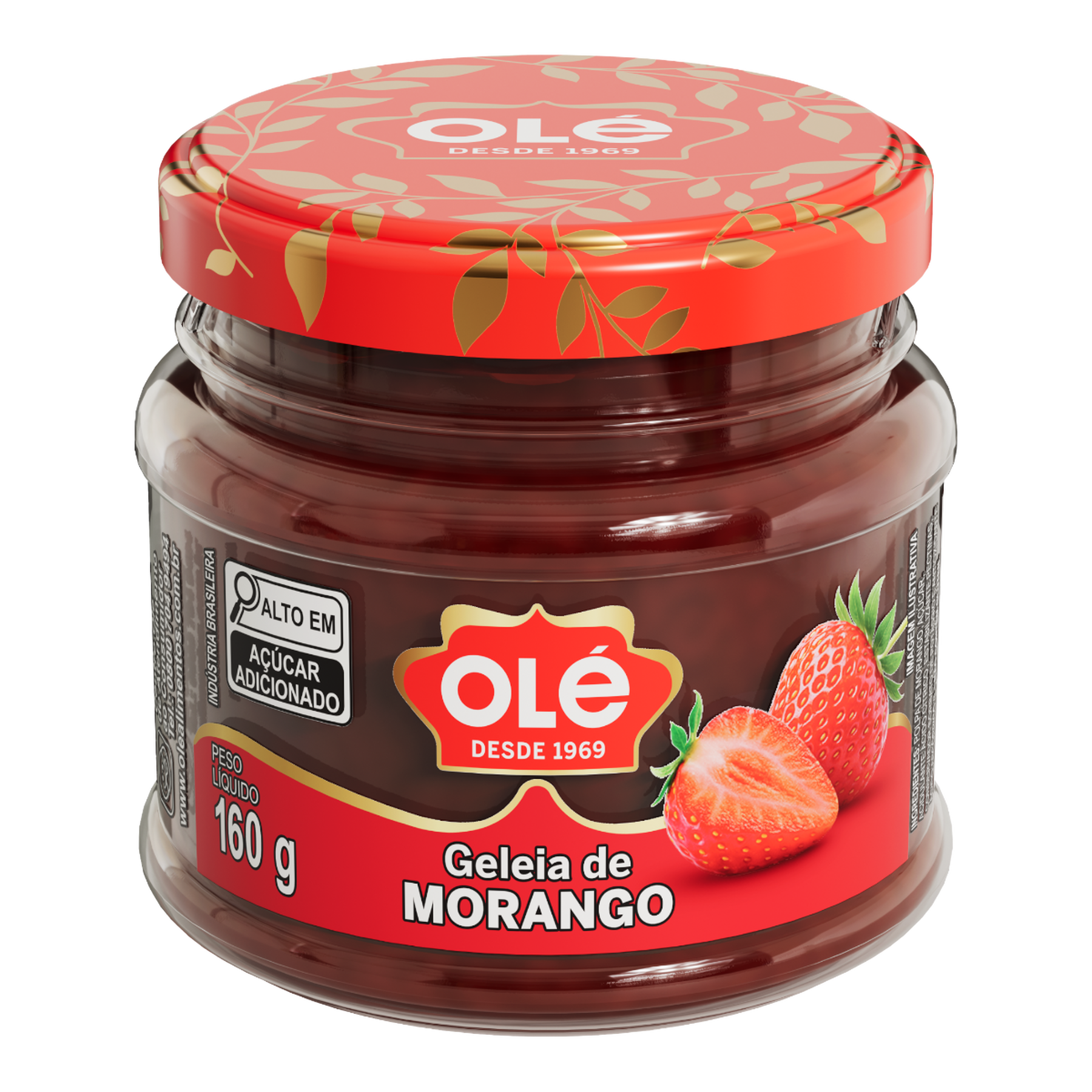 Geleia de Morango Ol&eacute; Vidro 160g