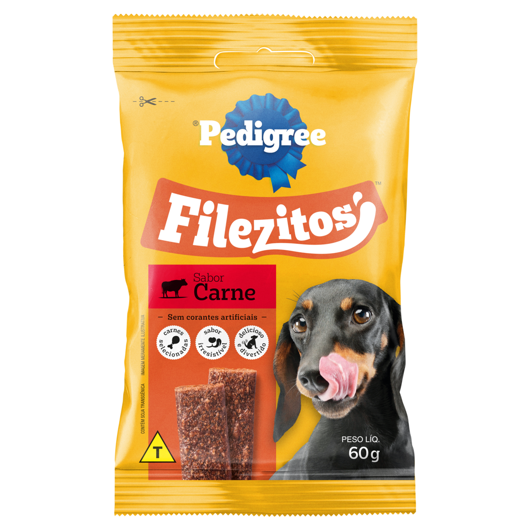 Bifinho para C&atilde;es Adulto Carne Filezitos Pedigree Pacote 60g