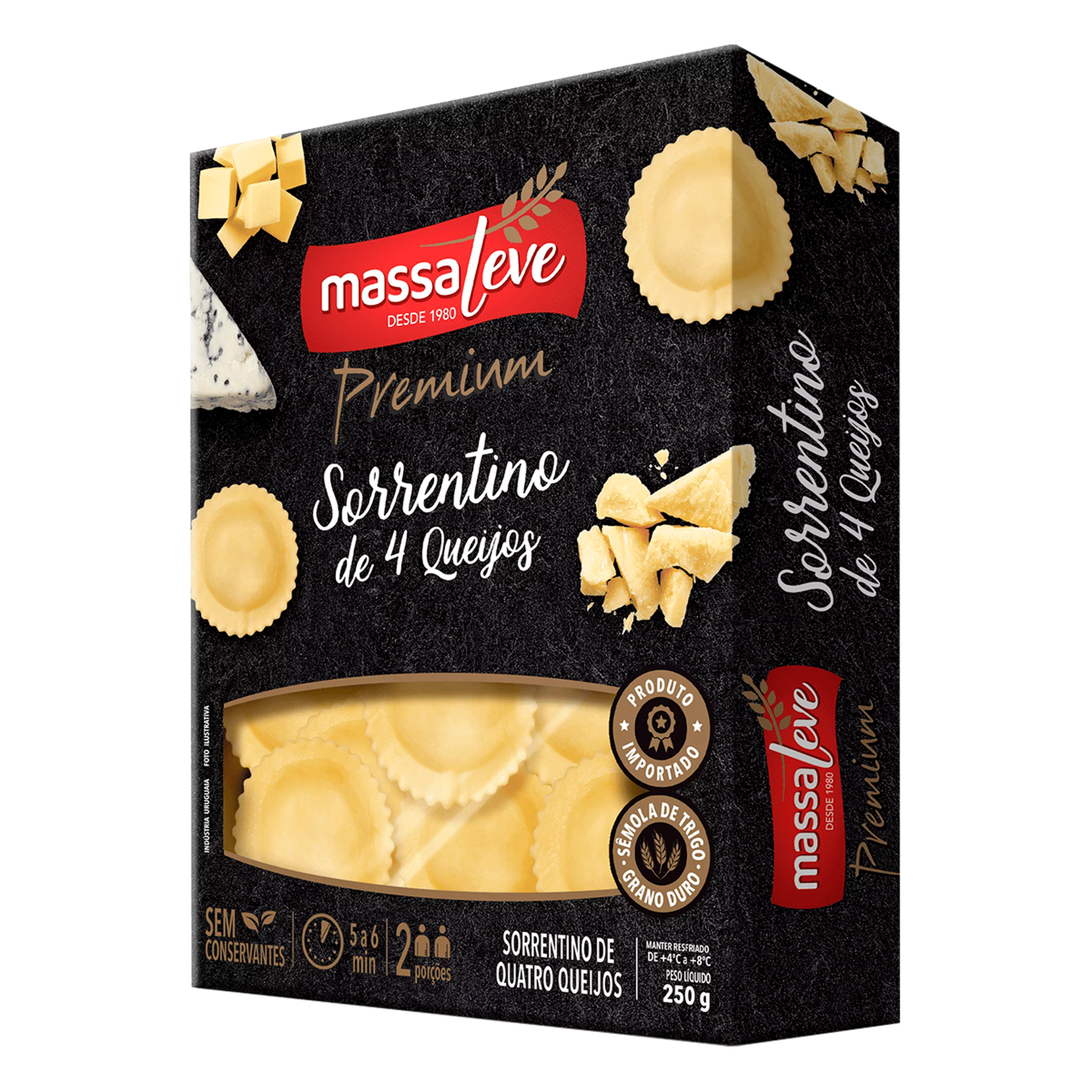 Sorrentino de 4 Queijos Premium Massa Leve Caixa 250g