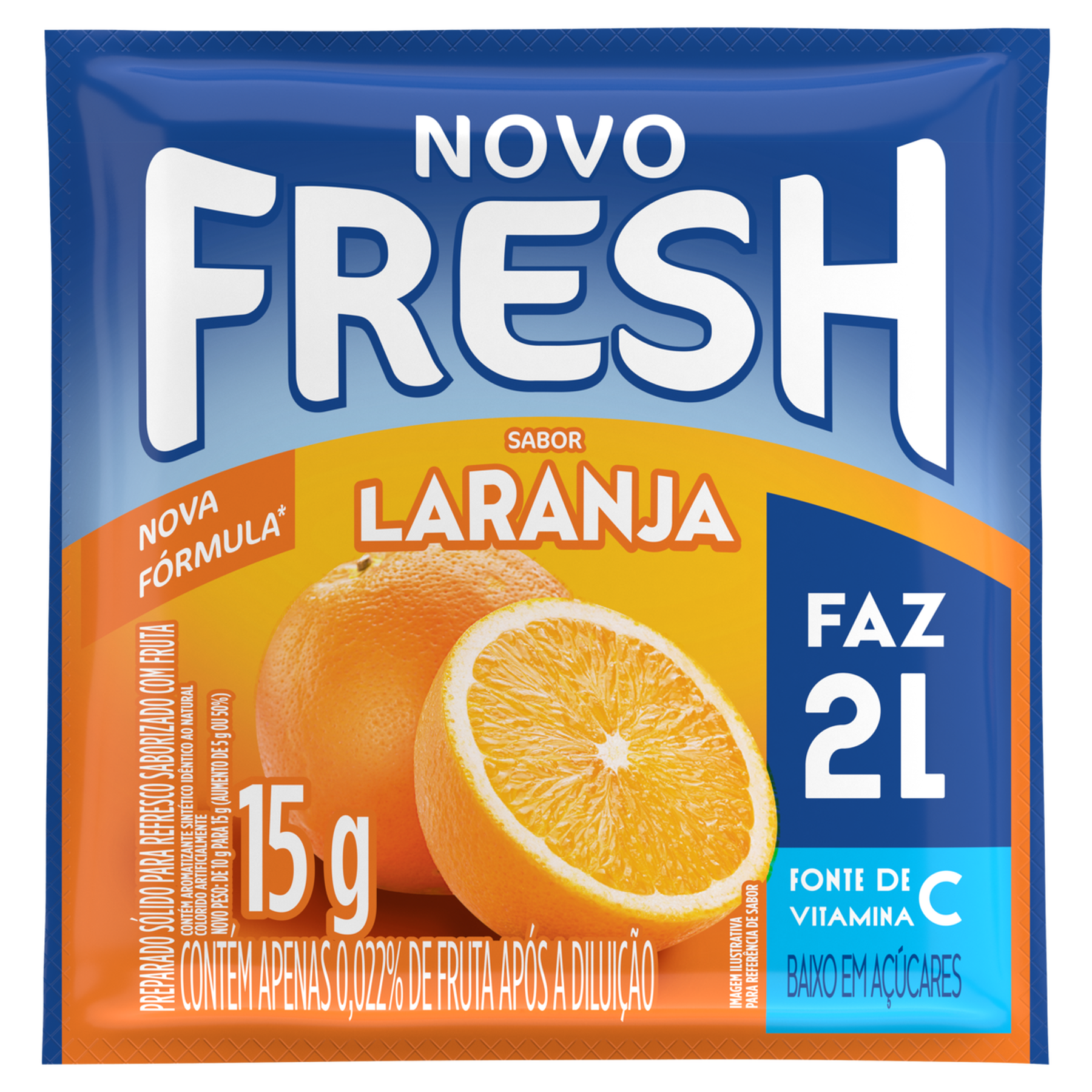 Refresco em Pó Laranja Fresh Pacote 15g