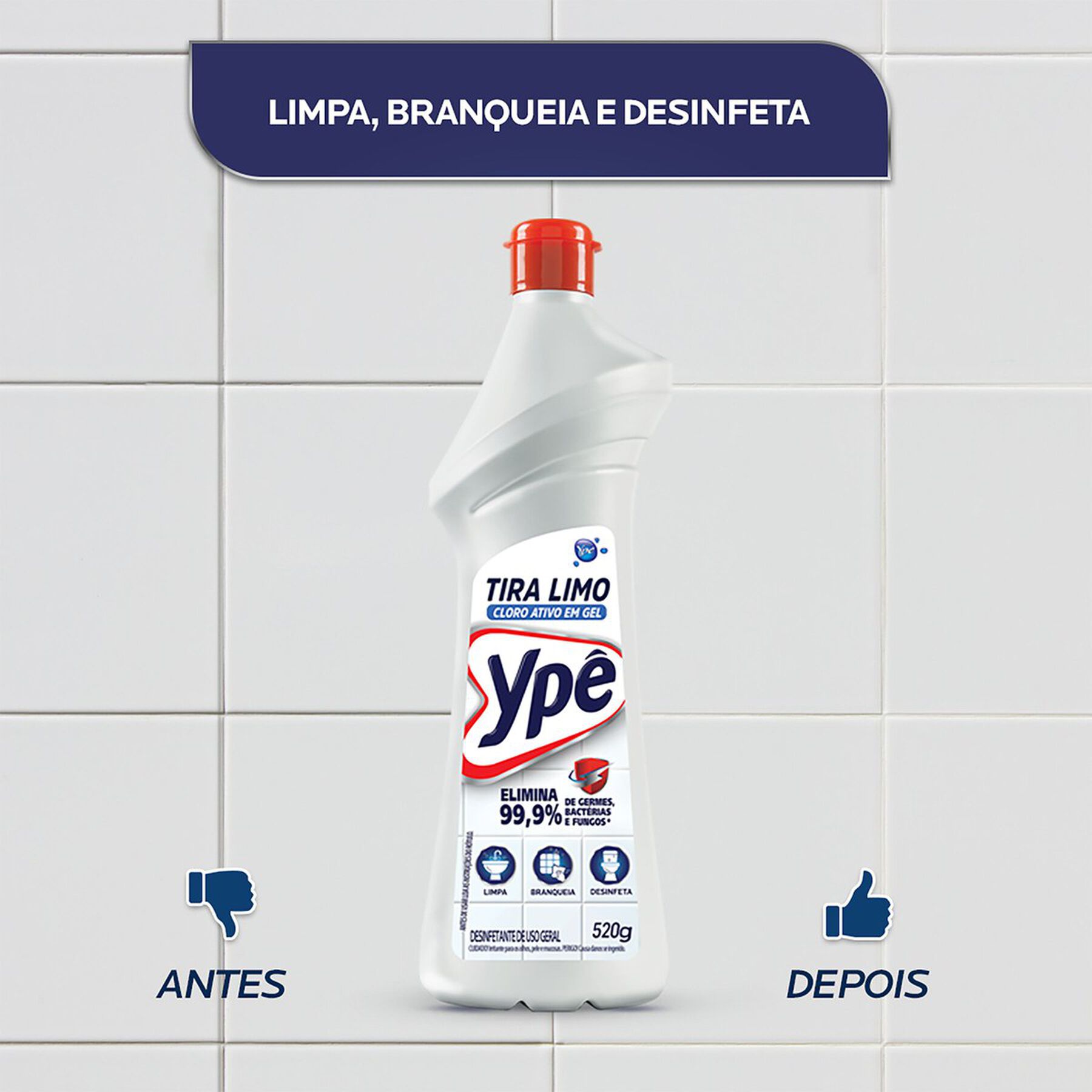 Limpador Ypê Banheiro Cloro Ativo 520g