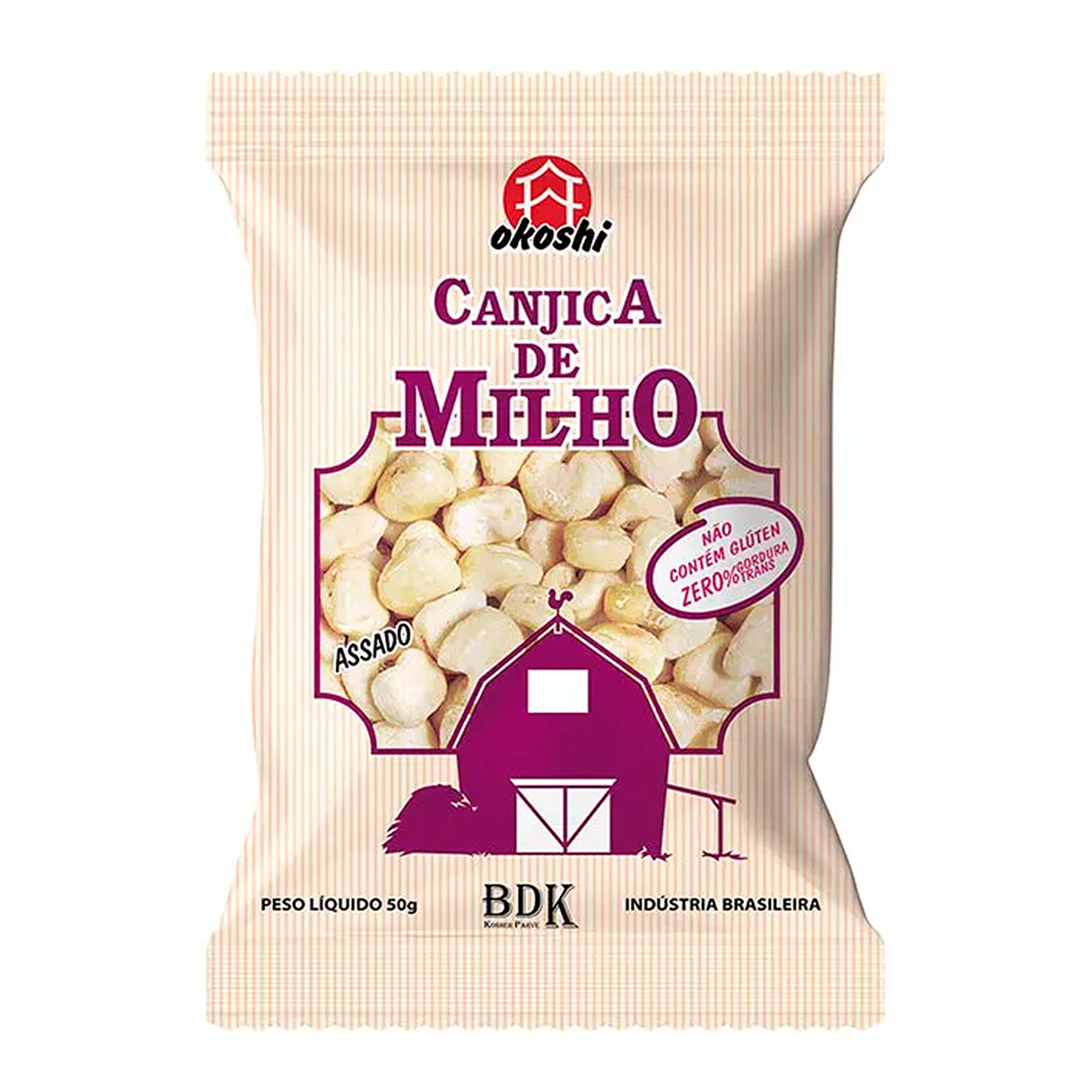 Canjica de Milho com A&ccedil;&uacute;car Org&acirc;nico Okoshi Pacote 50g